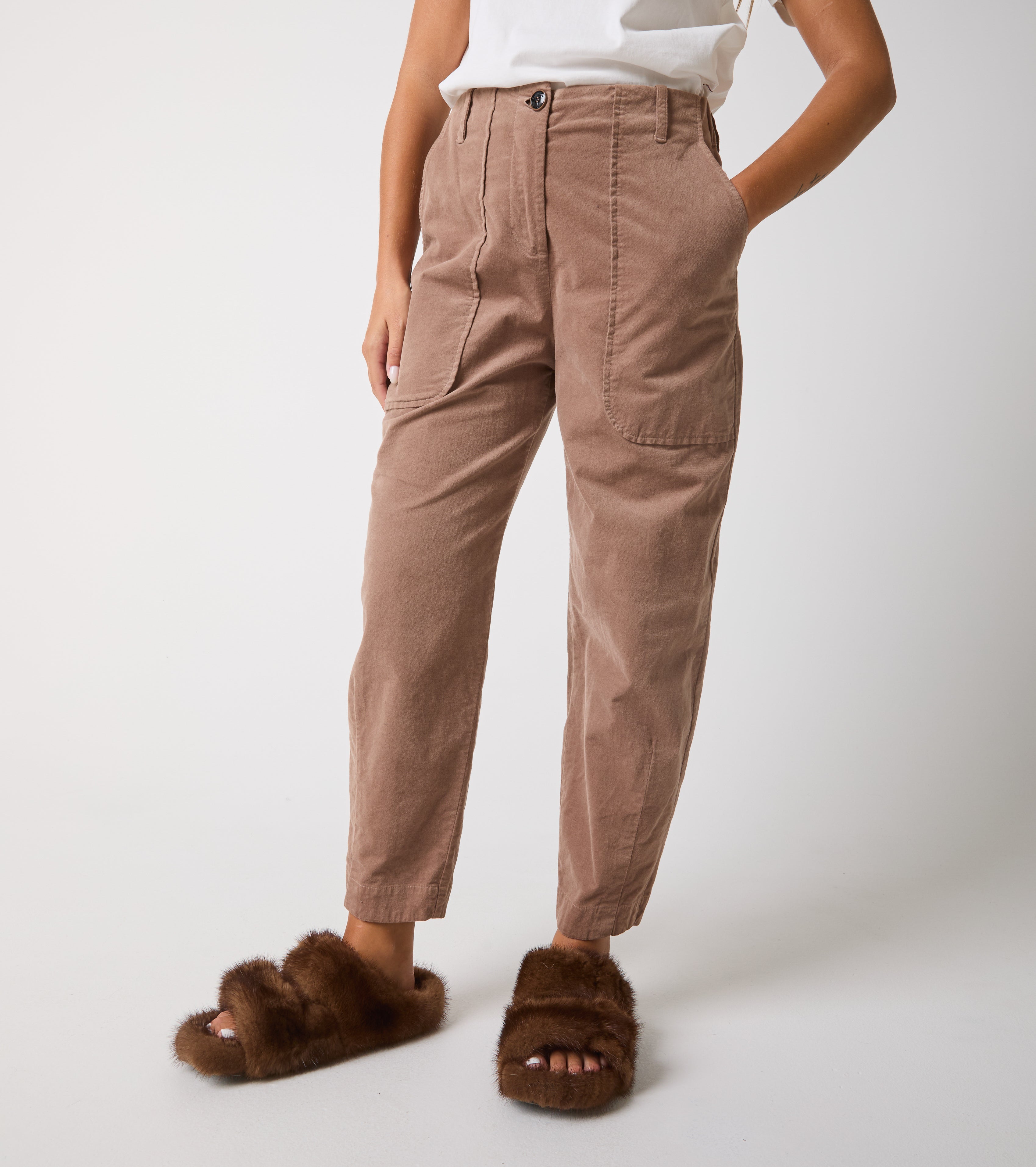 Pantaloni in velluto di cotone