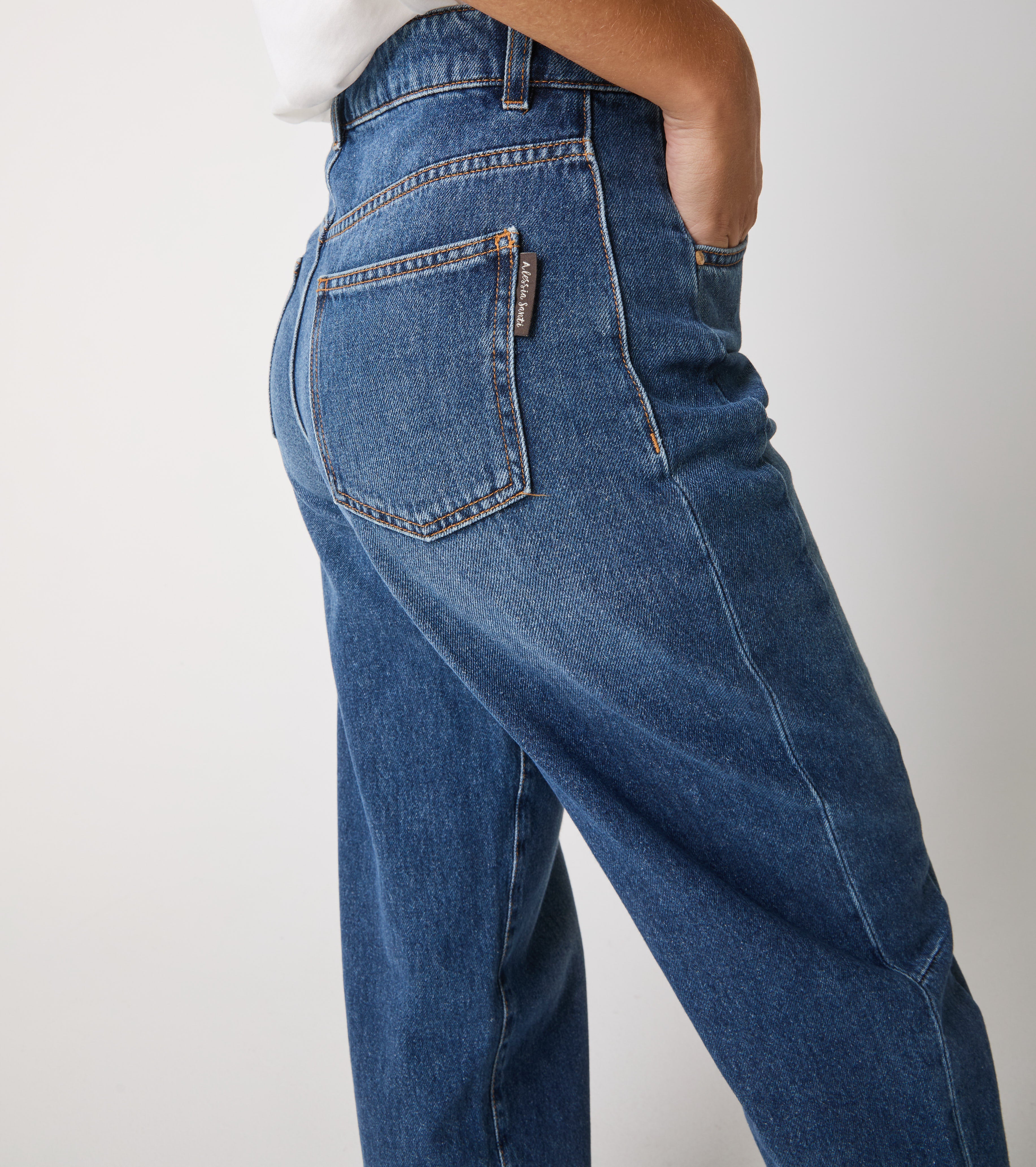 Jeans cropped in cotone used