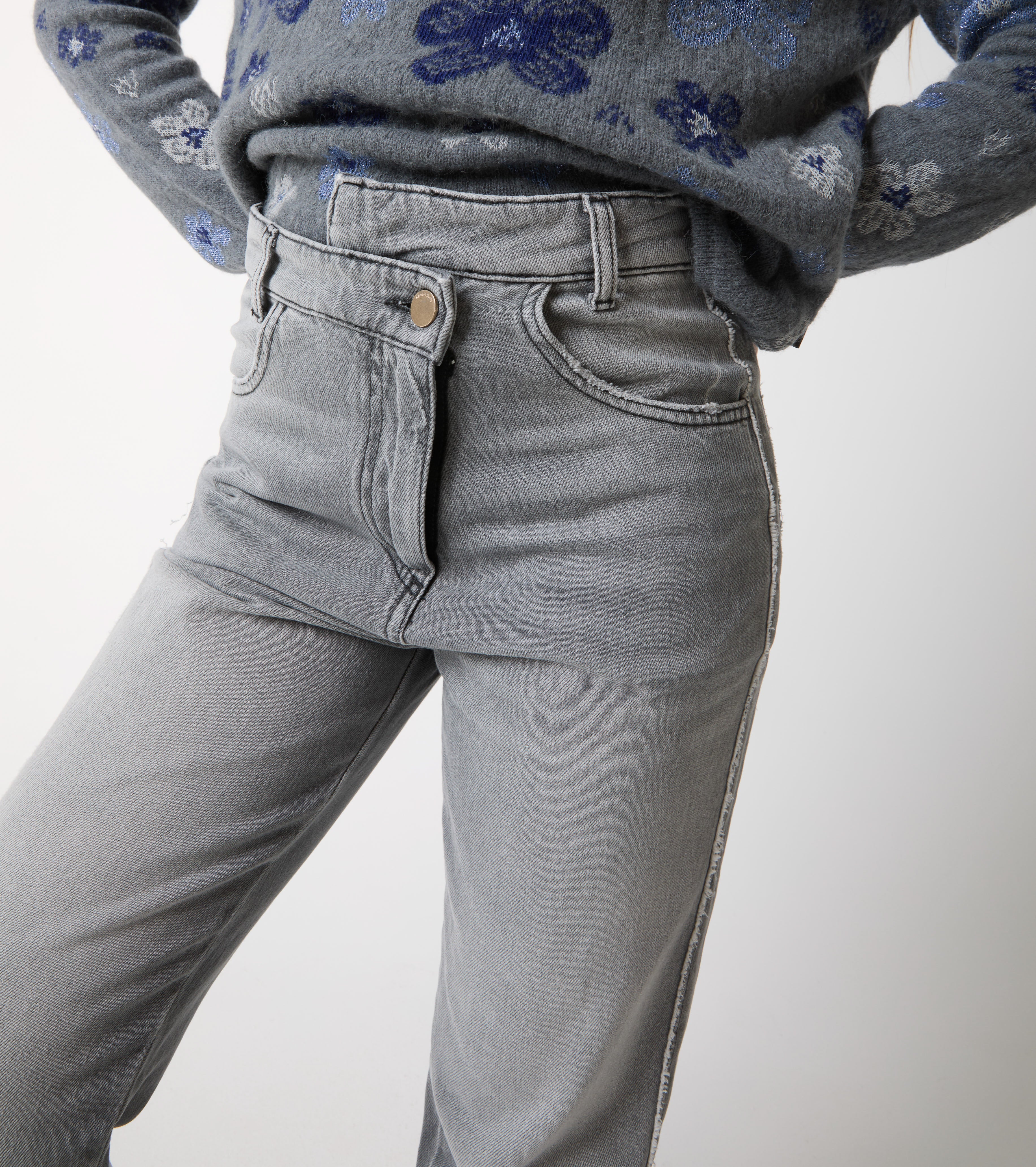 Brugte bomuldsjeans med opsmøg