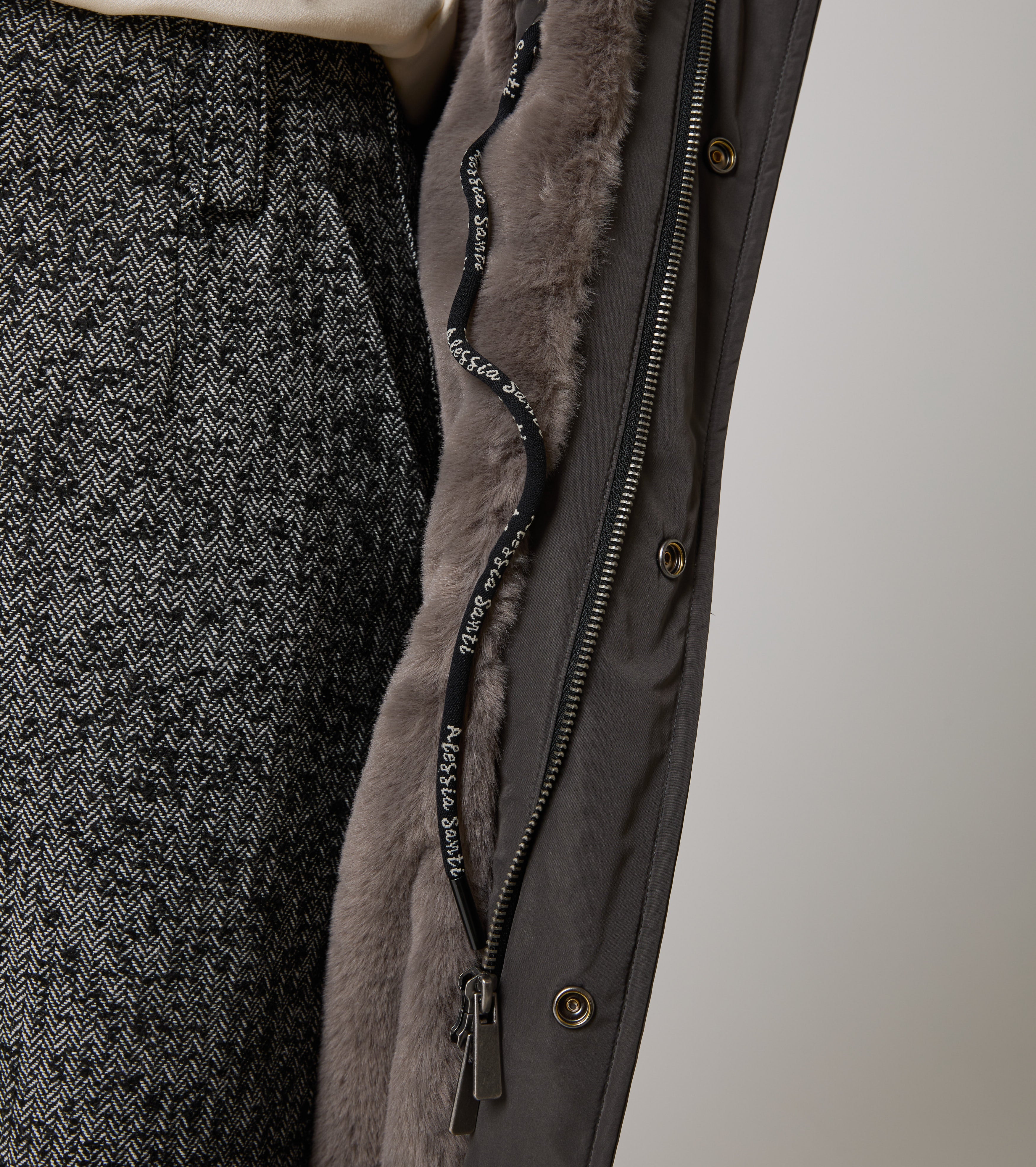 Parka in nylon con cappuccio