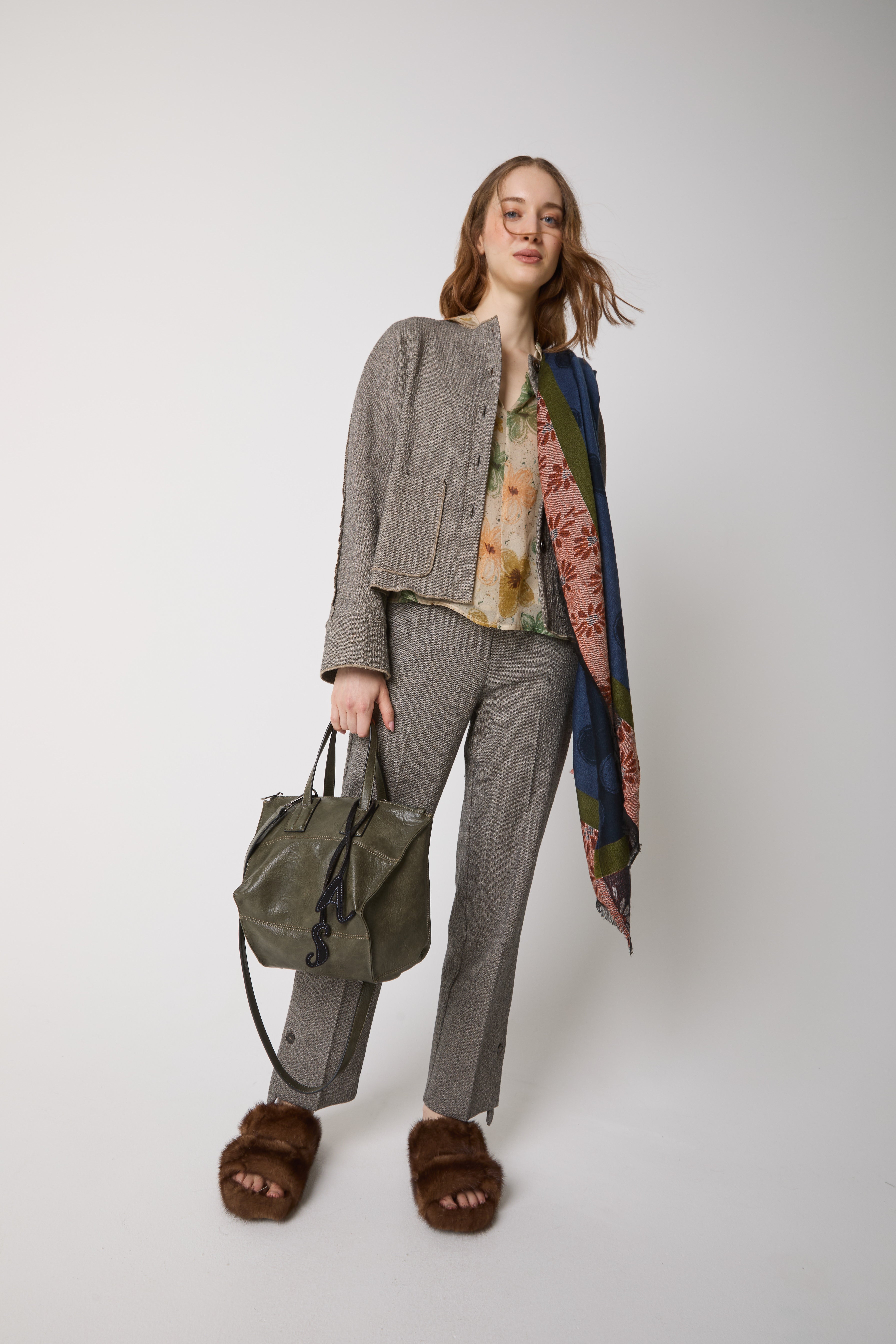 Blazer i stretch-bomuldsblanding