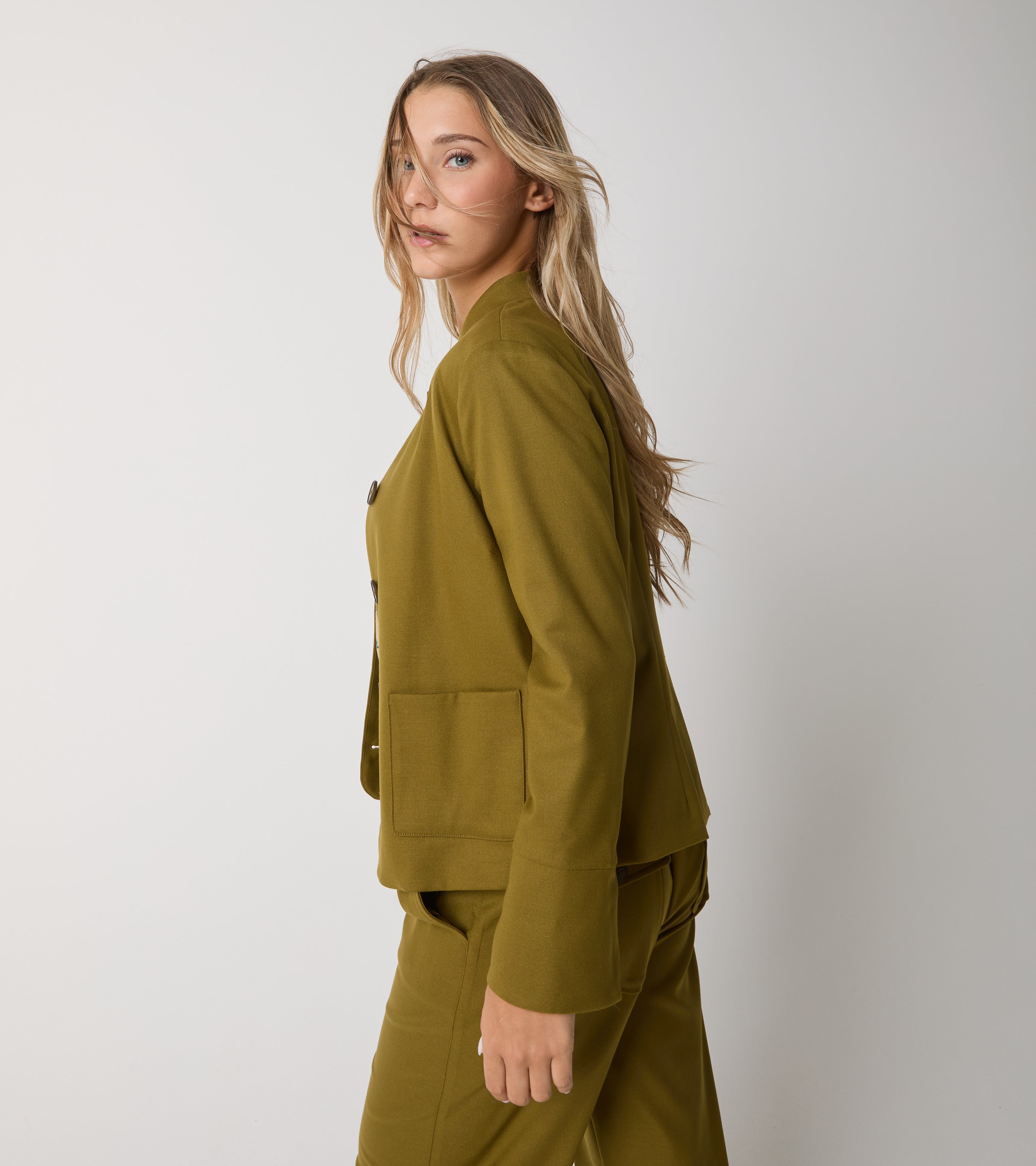Jacket with mandarin collar
