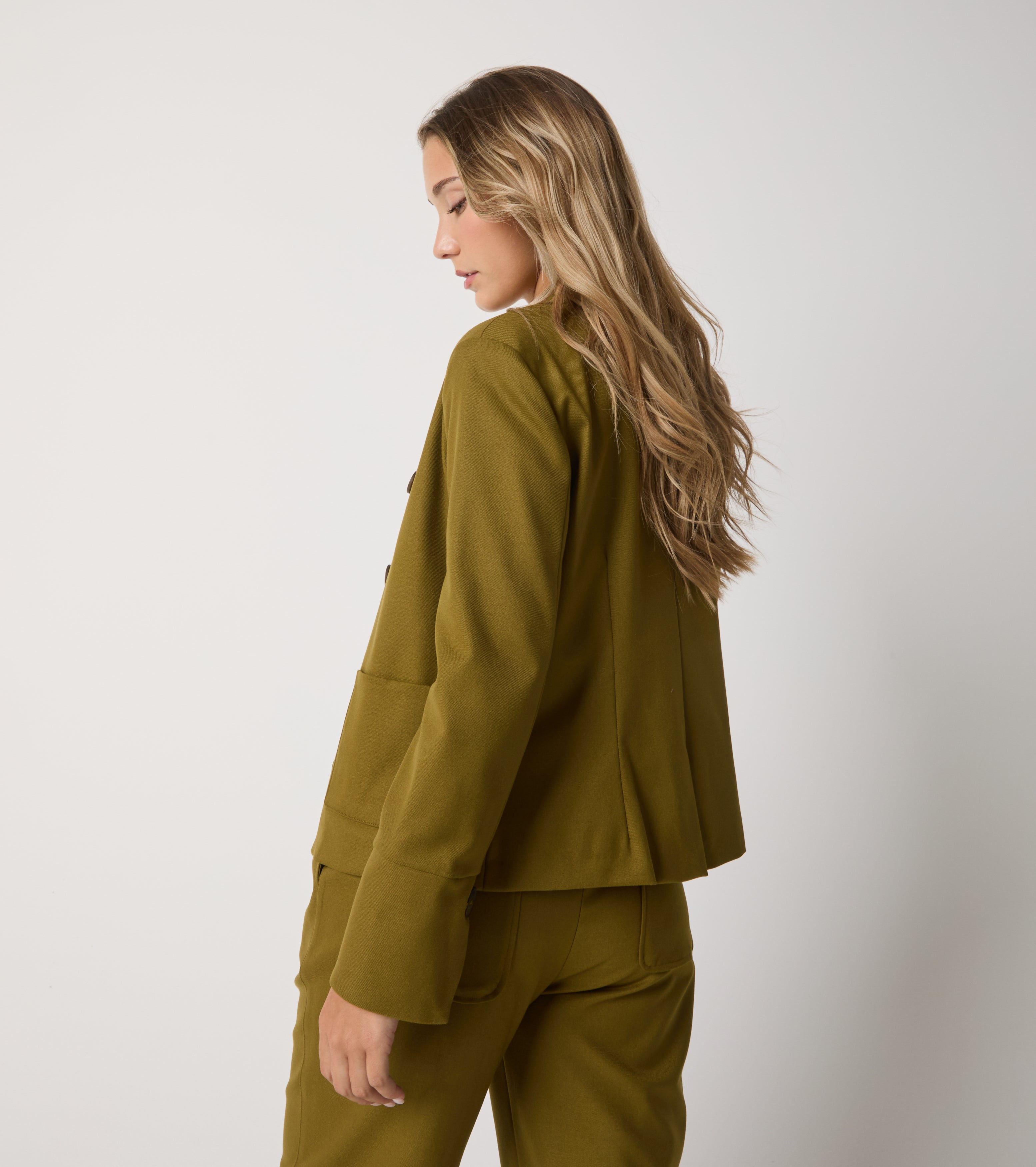 Jacket with mandarin collar