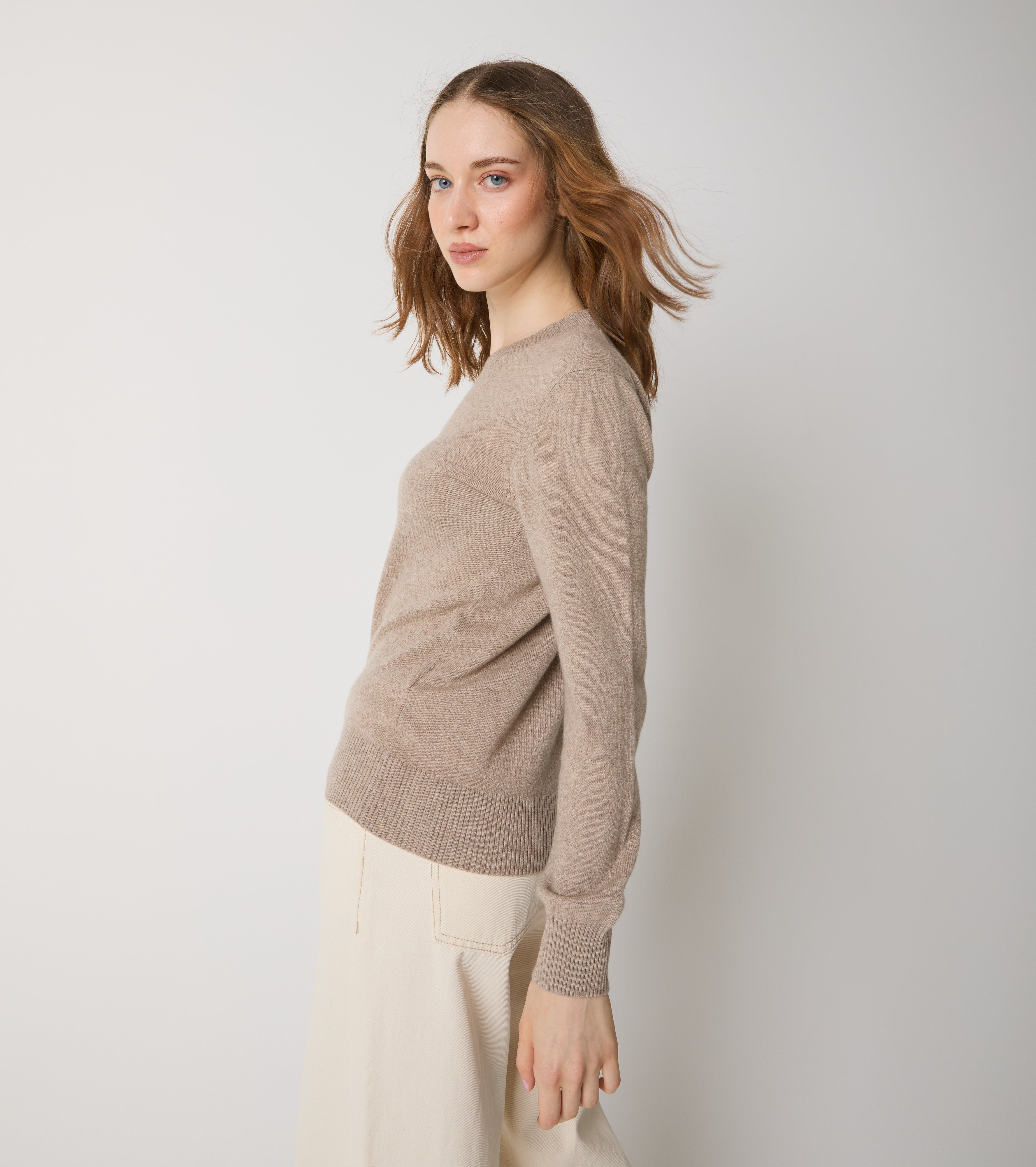 Maglia girocollo in cashmere