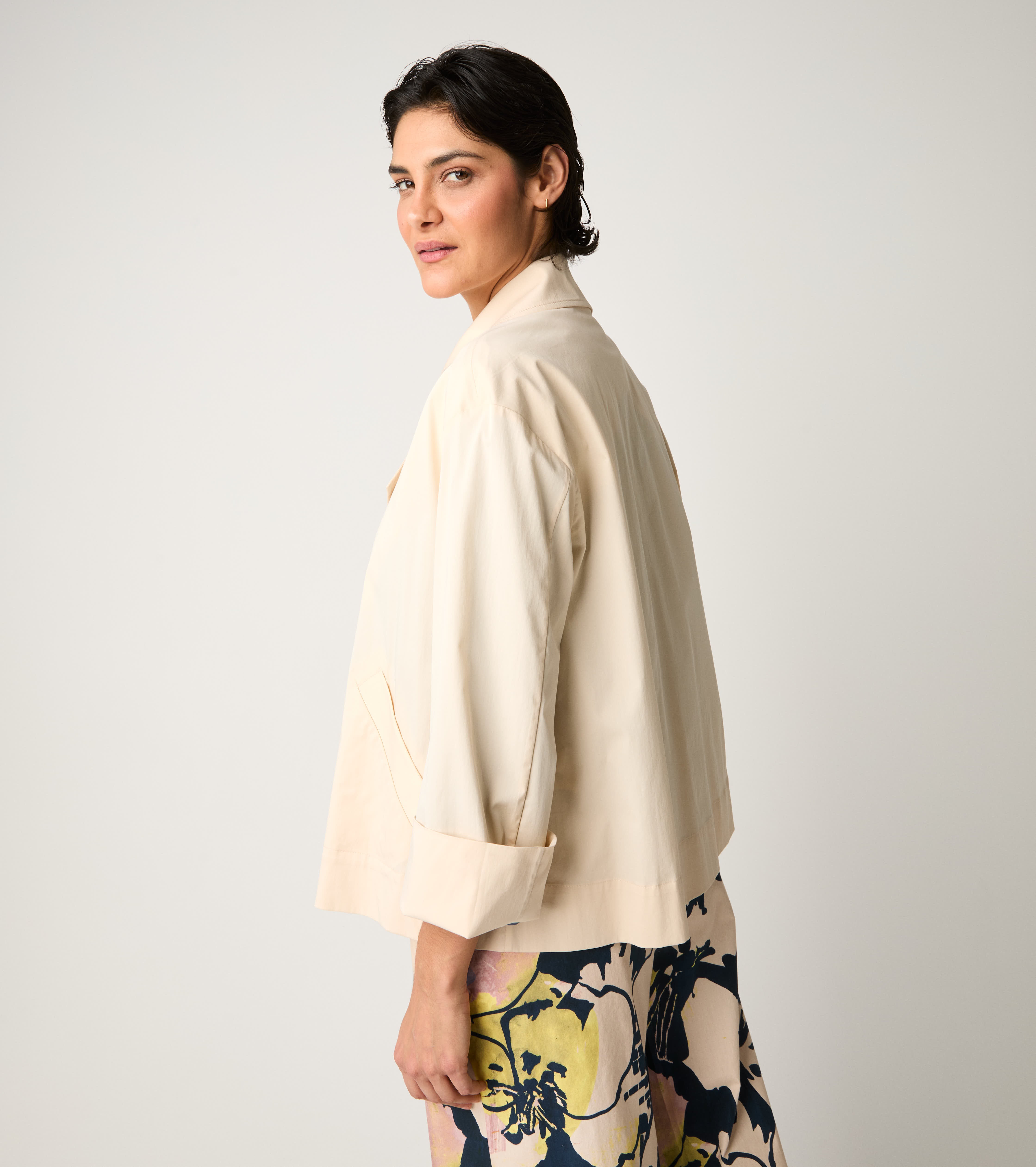 Blazer monopetto con tasche wine