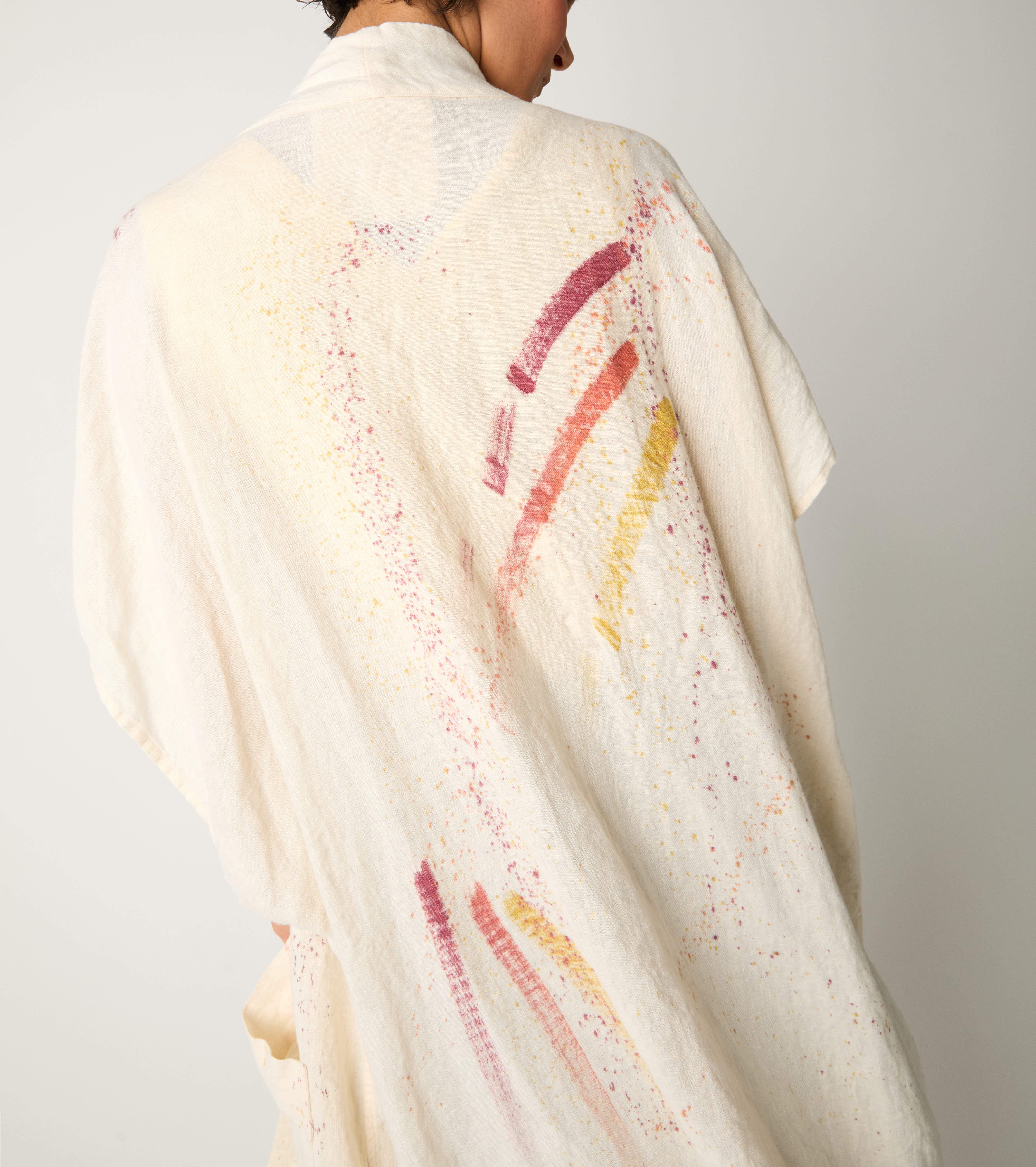 Giacca kimono lunga con stampa tribale
