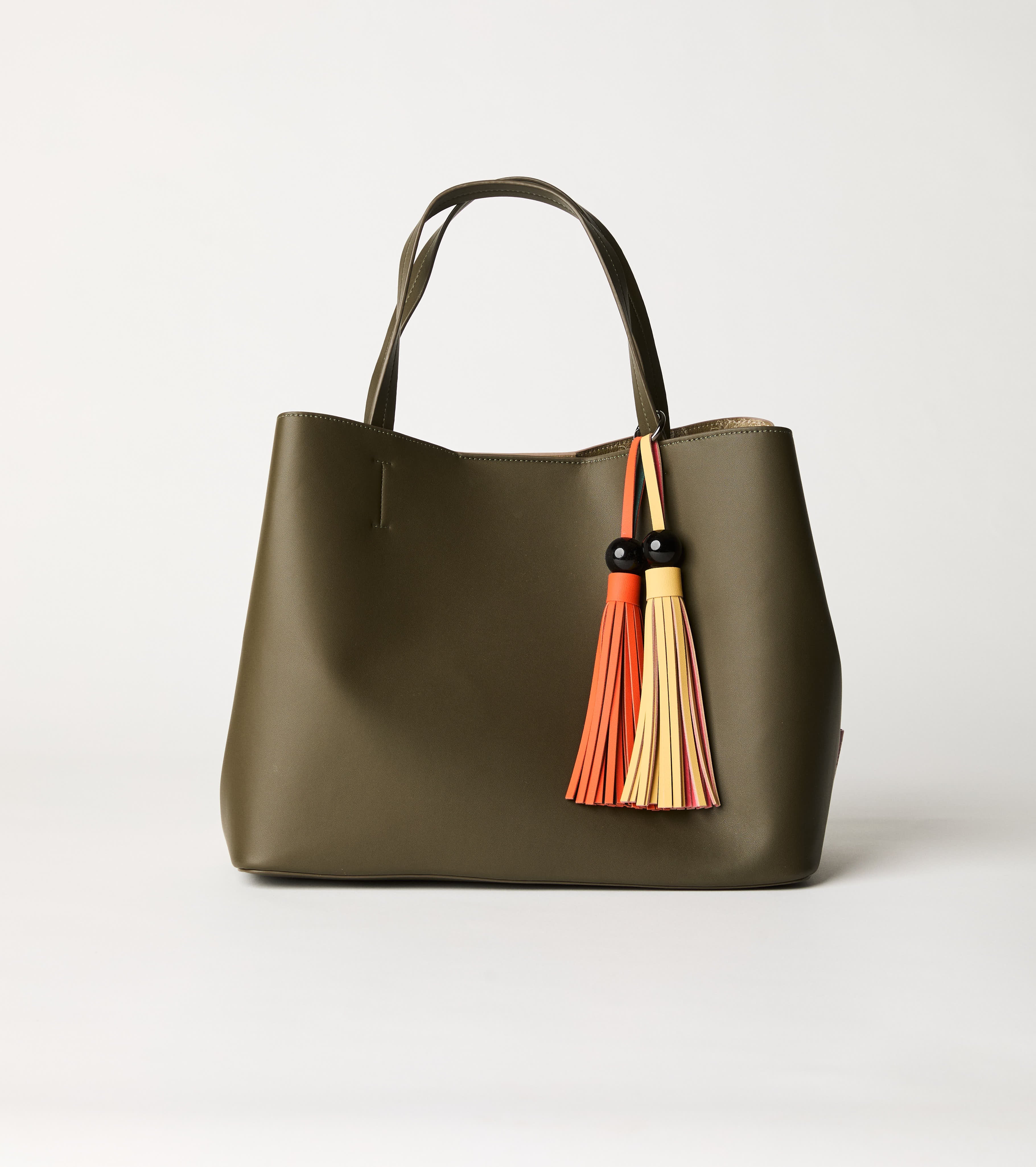Borsa shopping con charms nappine fango