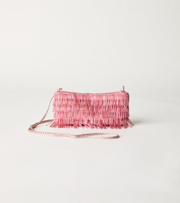 Crossbody bag with punch chain