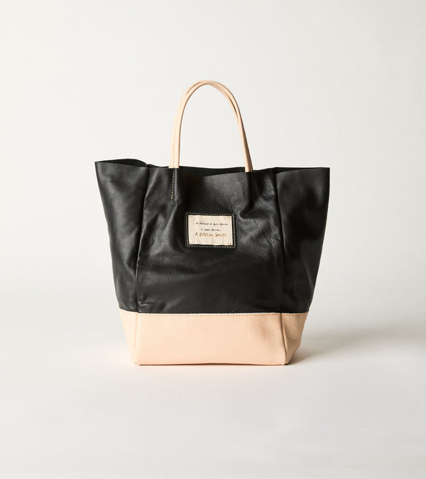 Shopping bag with Alessia Santi black patch