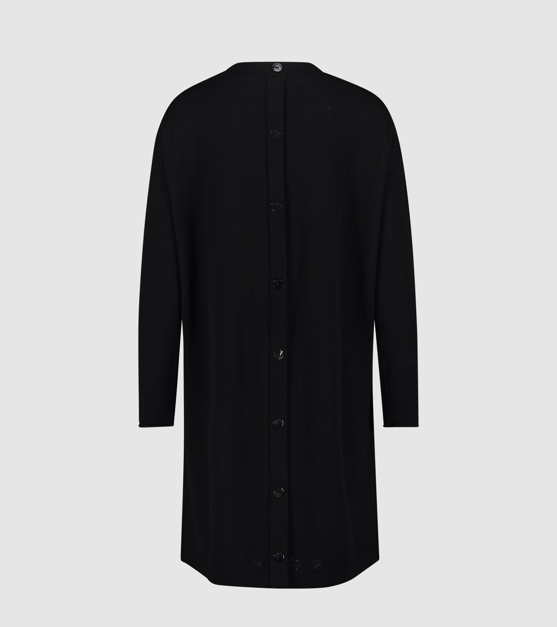 Viscose blend dress with buttons on the back
