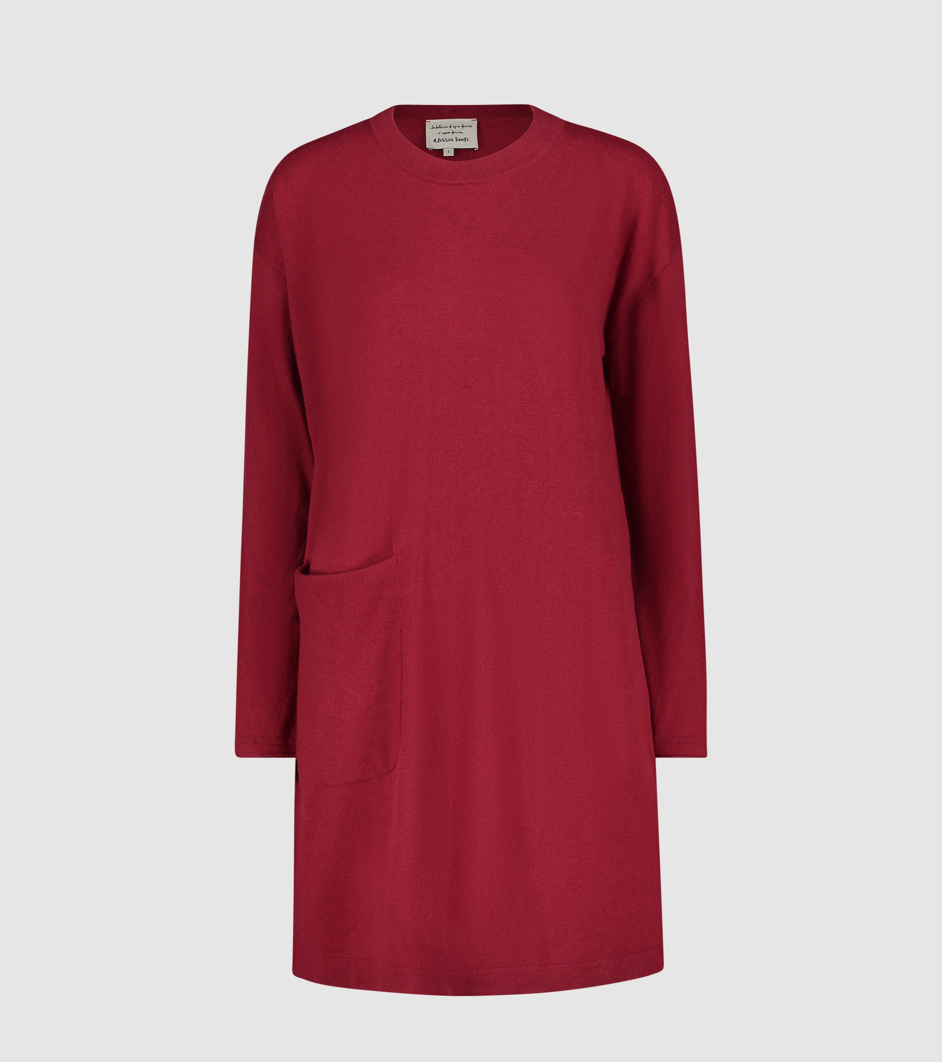 Viscose blend dress with buttons on the back