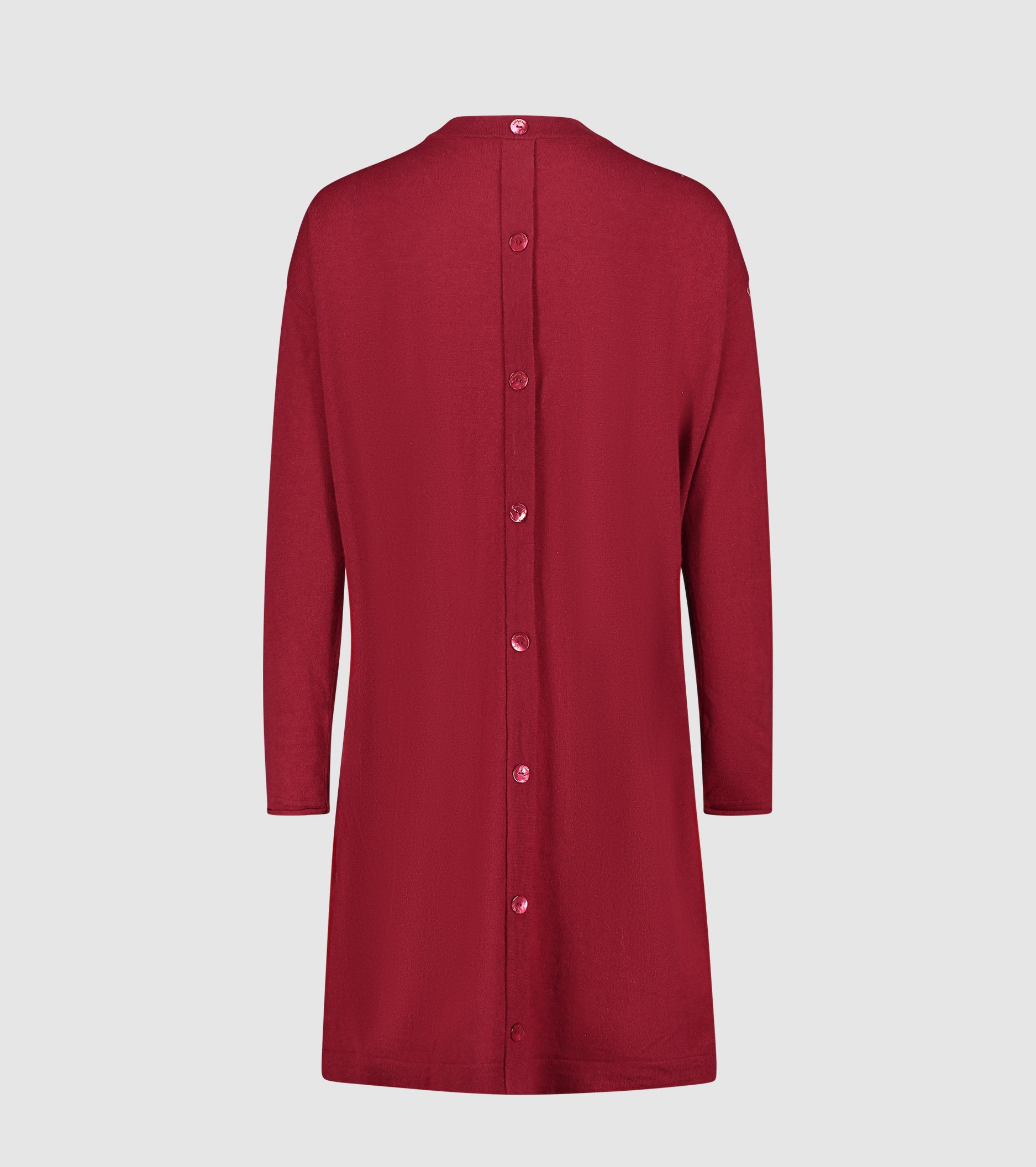 Viscose blend dress with buttons on the back