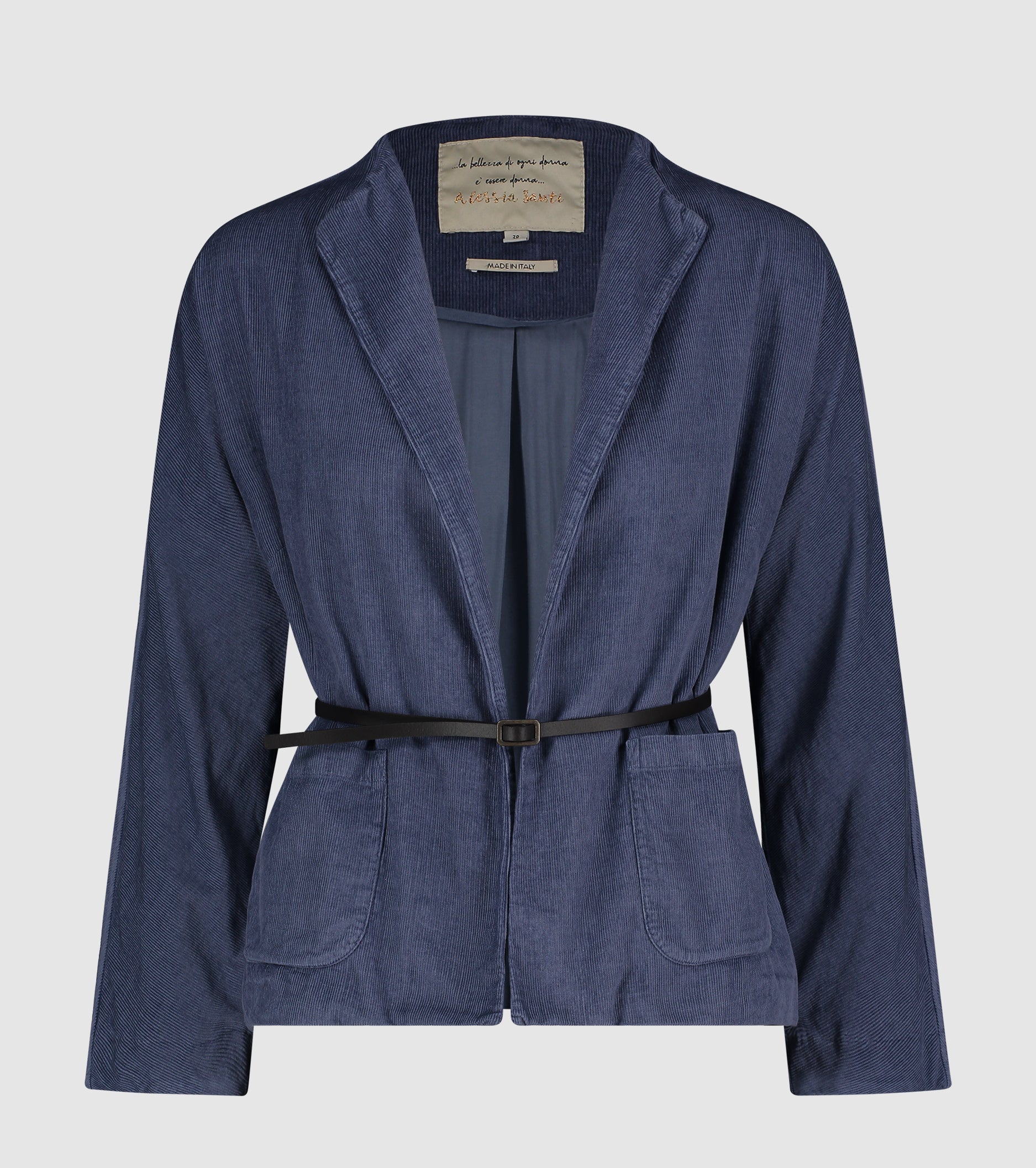 Velvet jacket with V-neck