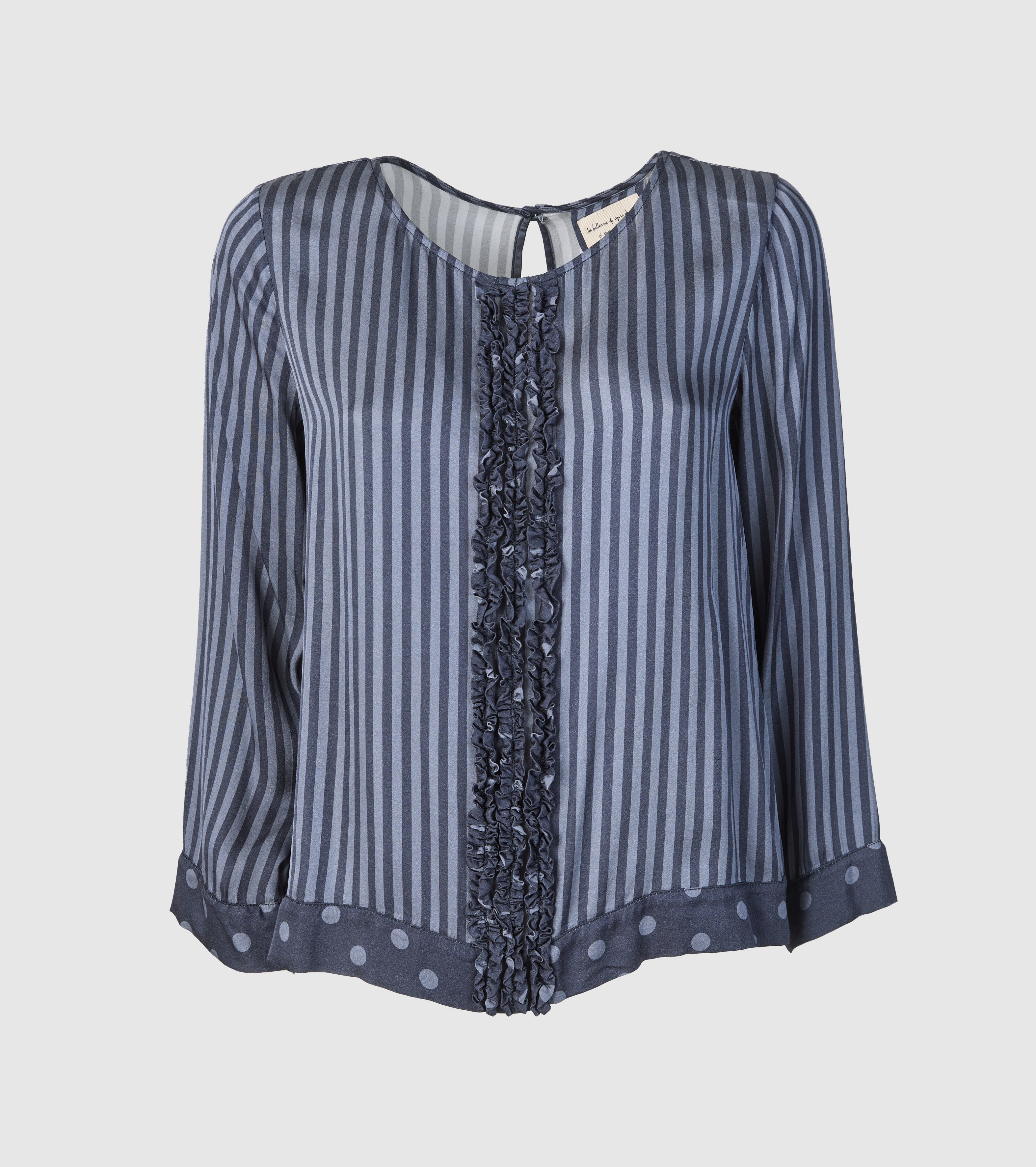 Stribet bluse