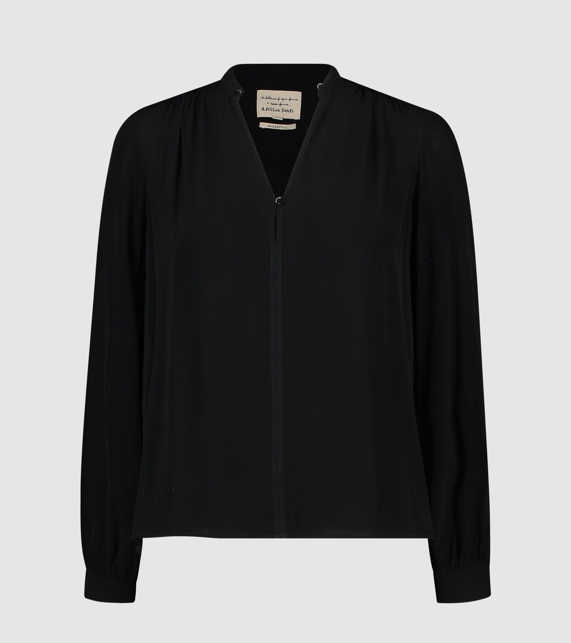 Bluse med V-hals