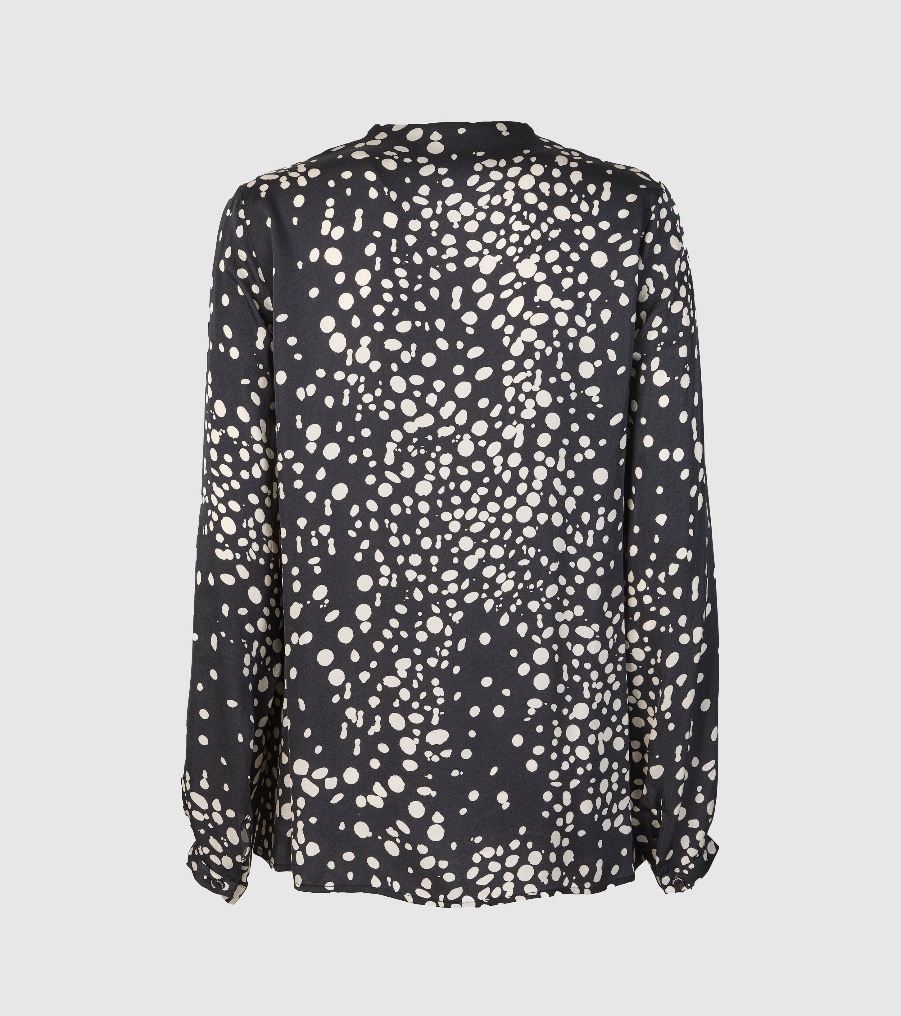 Trykt bluse med V-hals