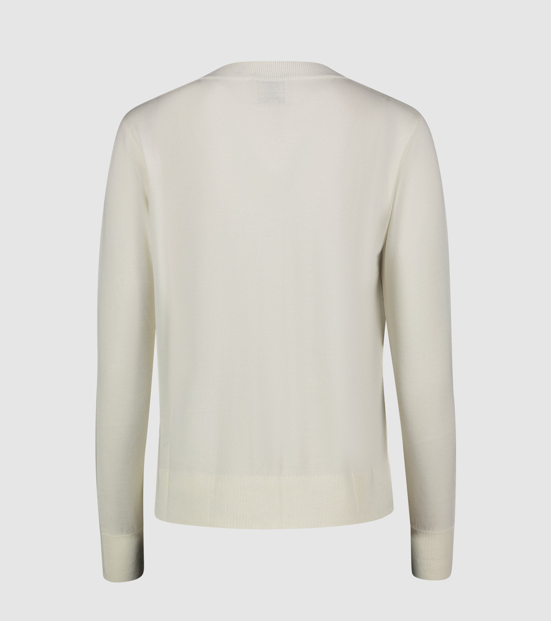 Cardigan med rund hals i uld