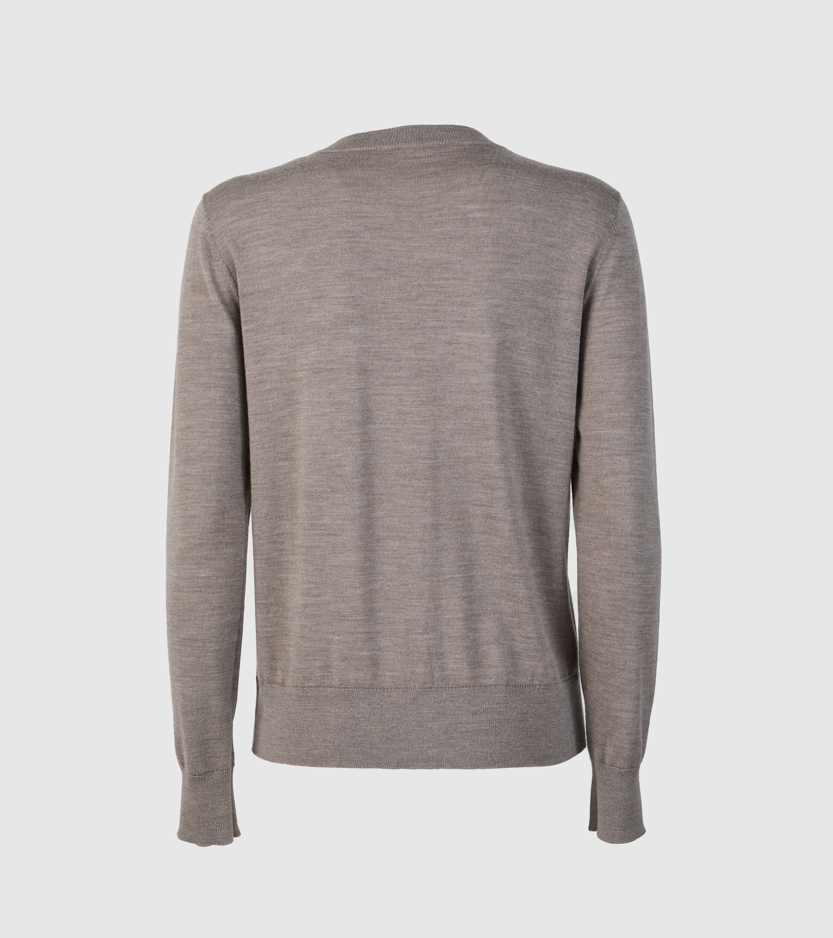 Cardigan med rund hals i uld