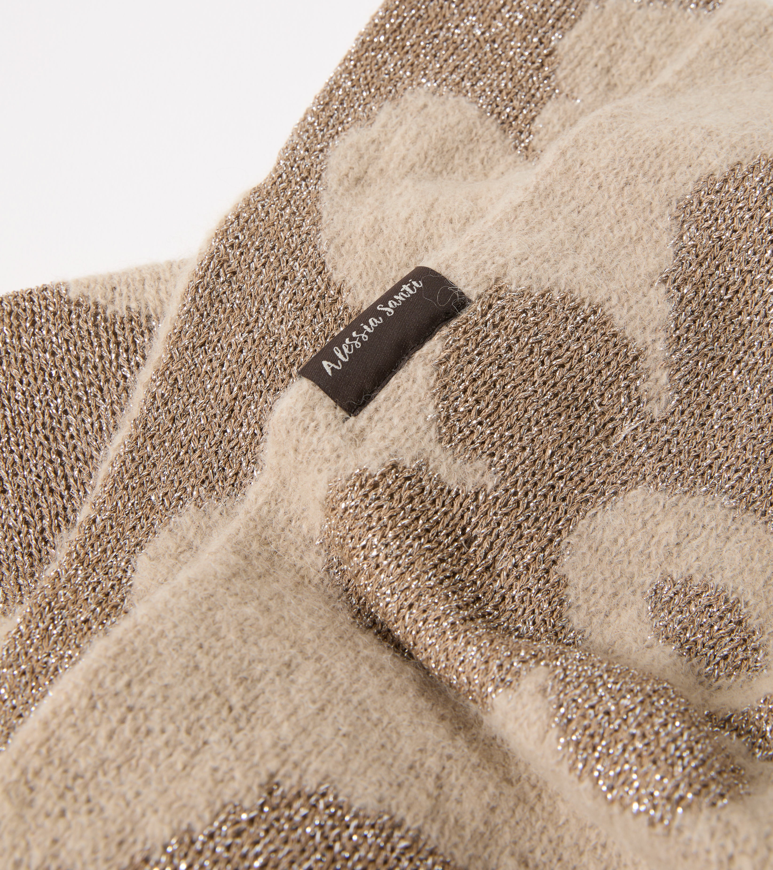 Sciarpa in lana e alpaca jacquard