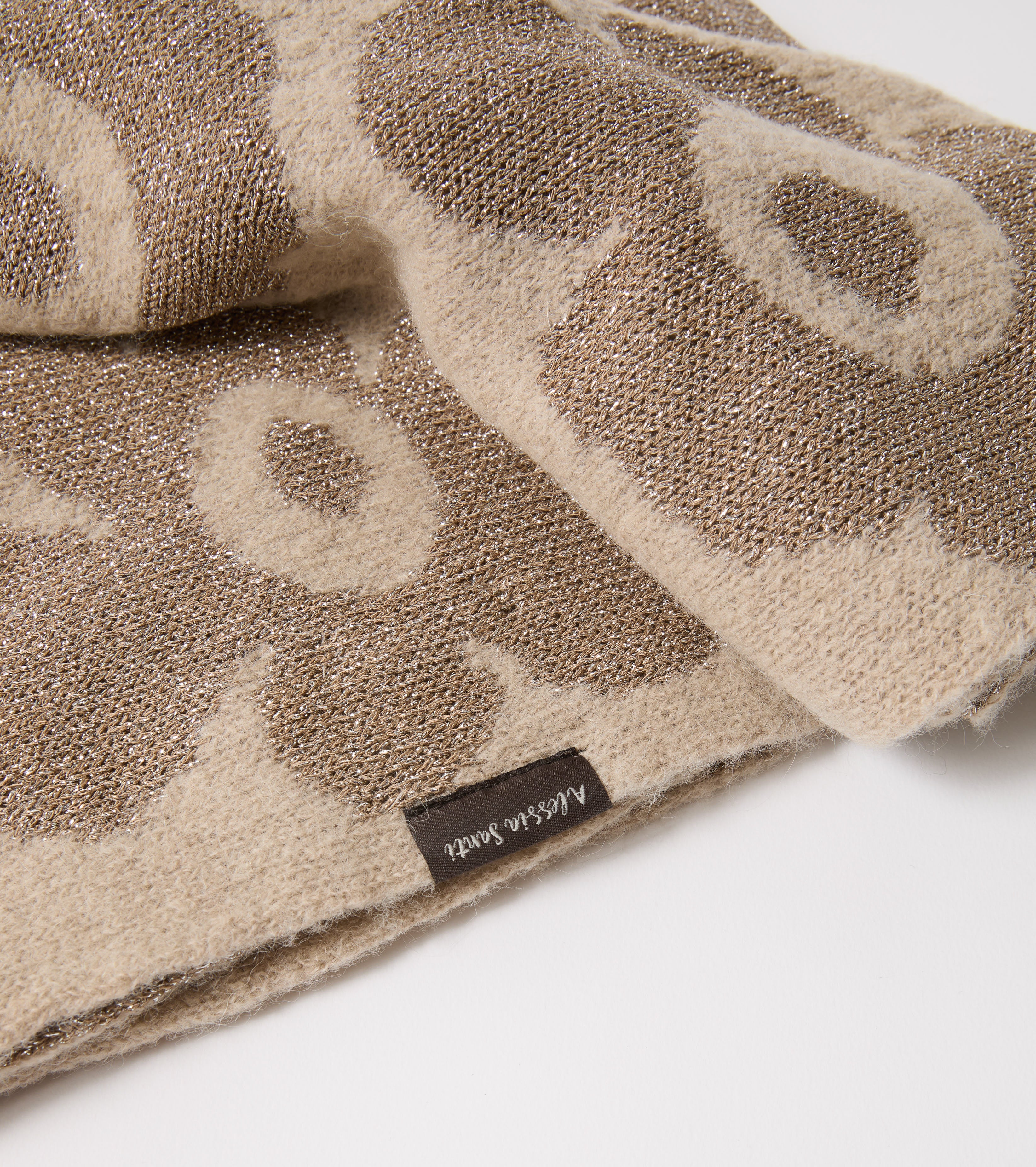 Sciarpa in lana e alpaca jacquard