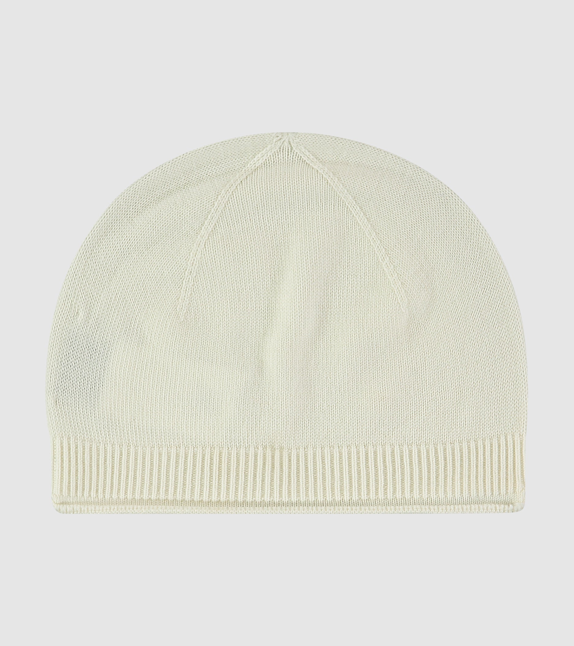 Ribbed wool beanie hat