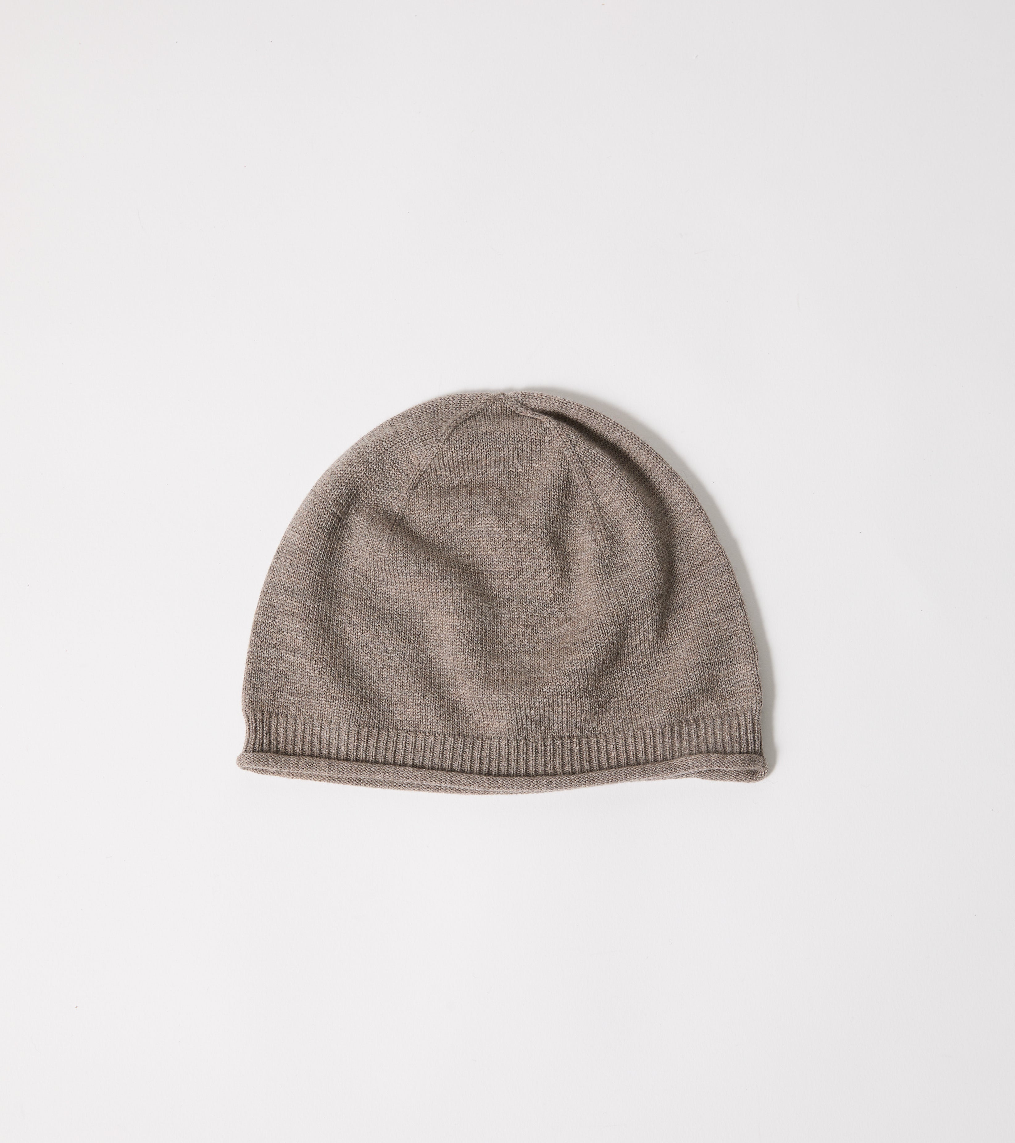 Ribbed wool beanie hat