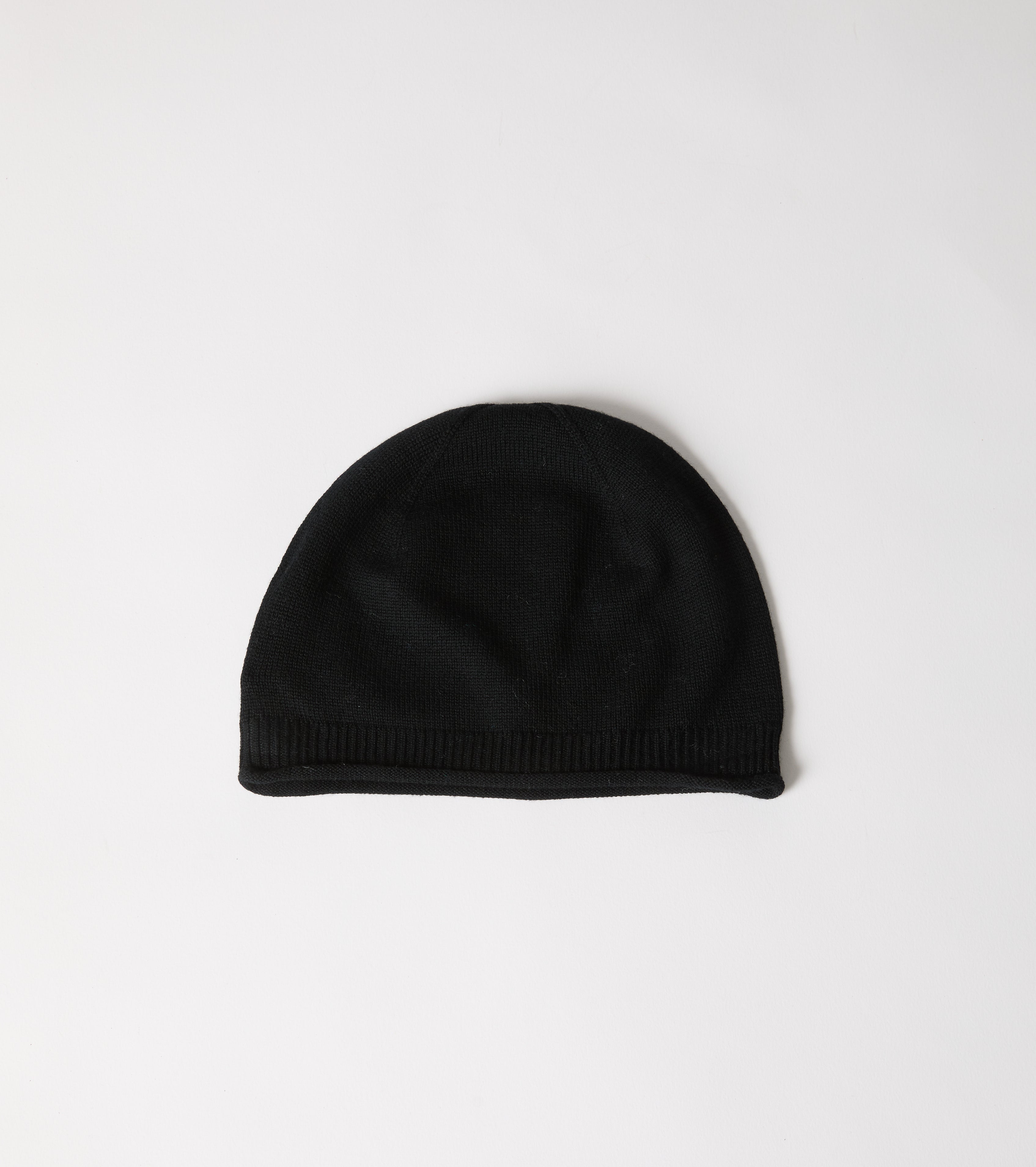 Ribbed wool beanie hat