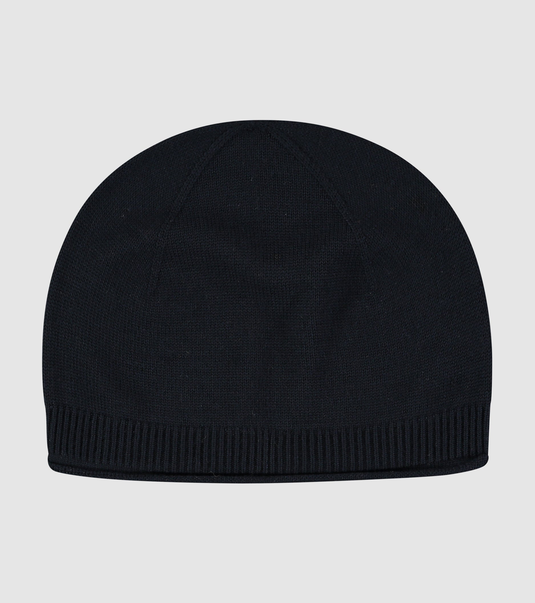 Ribbed wool beanie hat