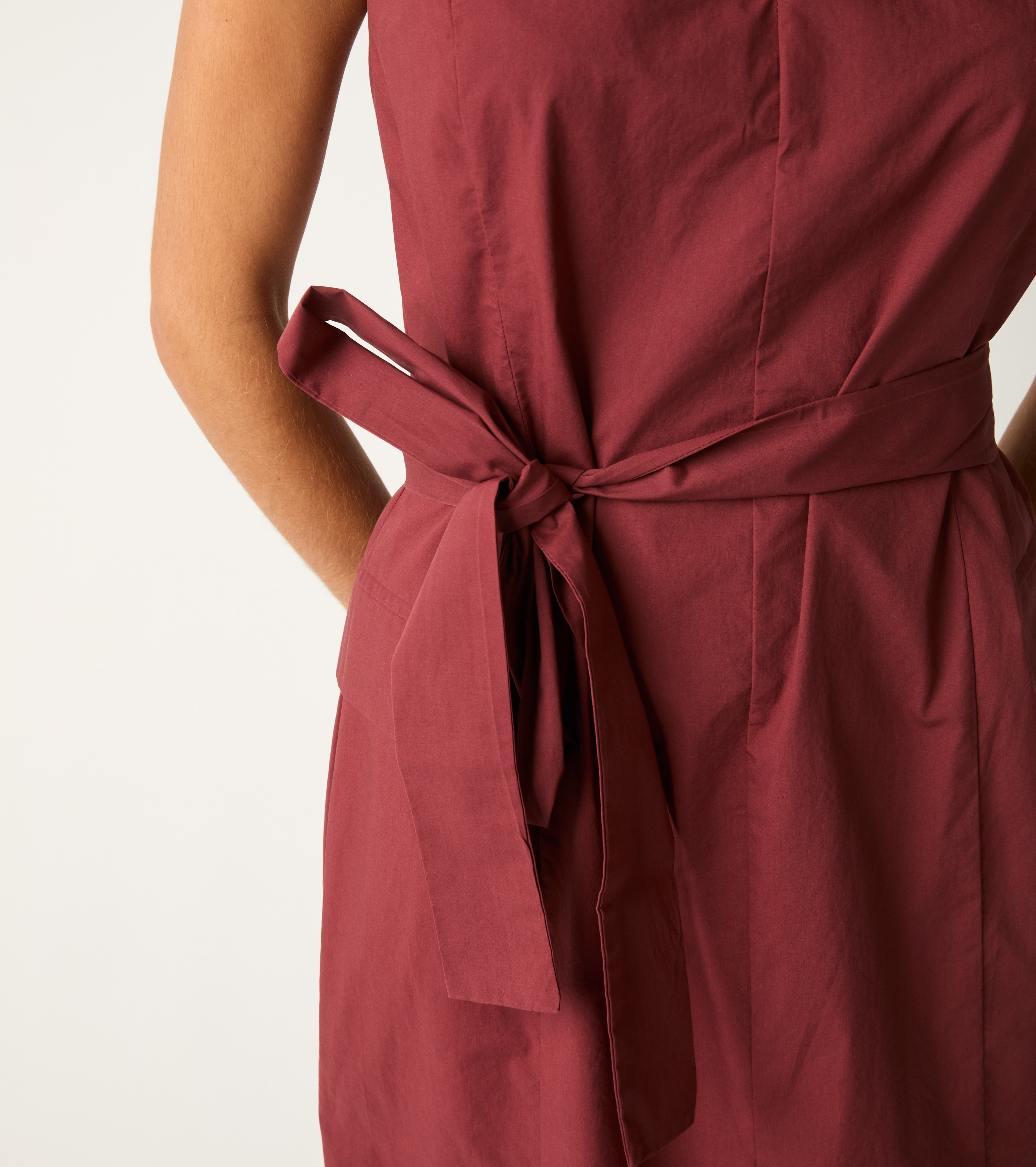 Cotton dress with jam belt