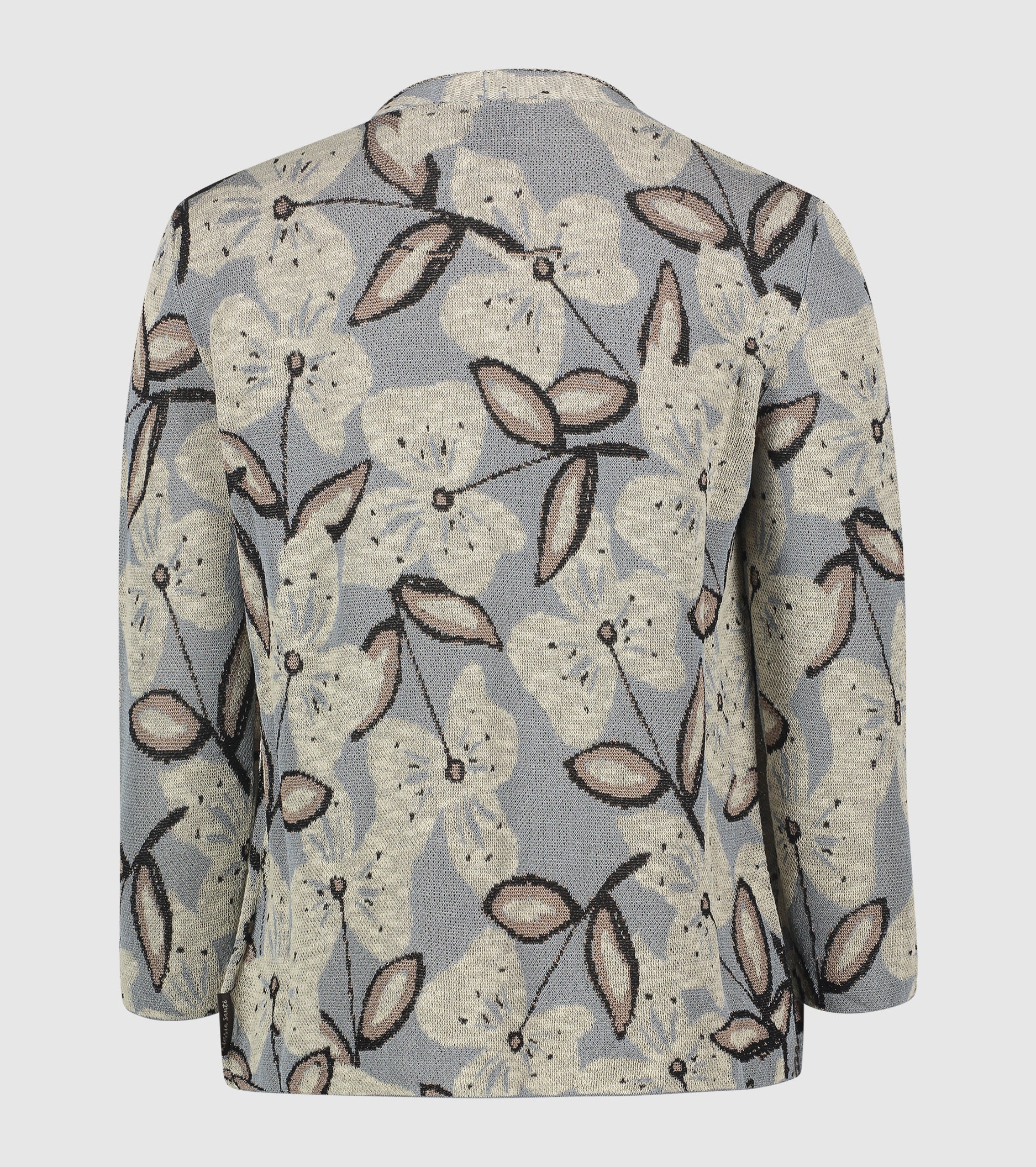 Jacquard flint V-neck cardigan