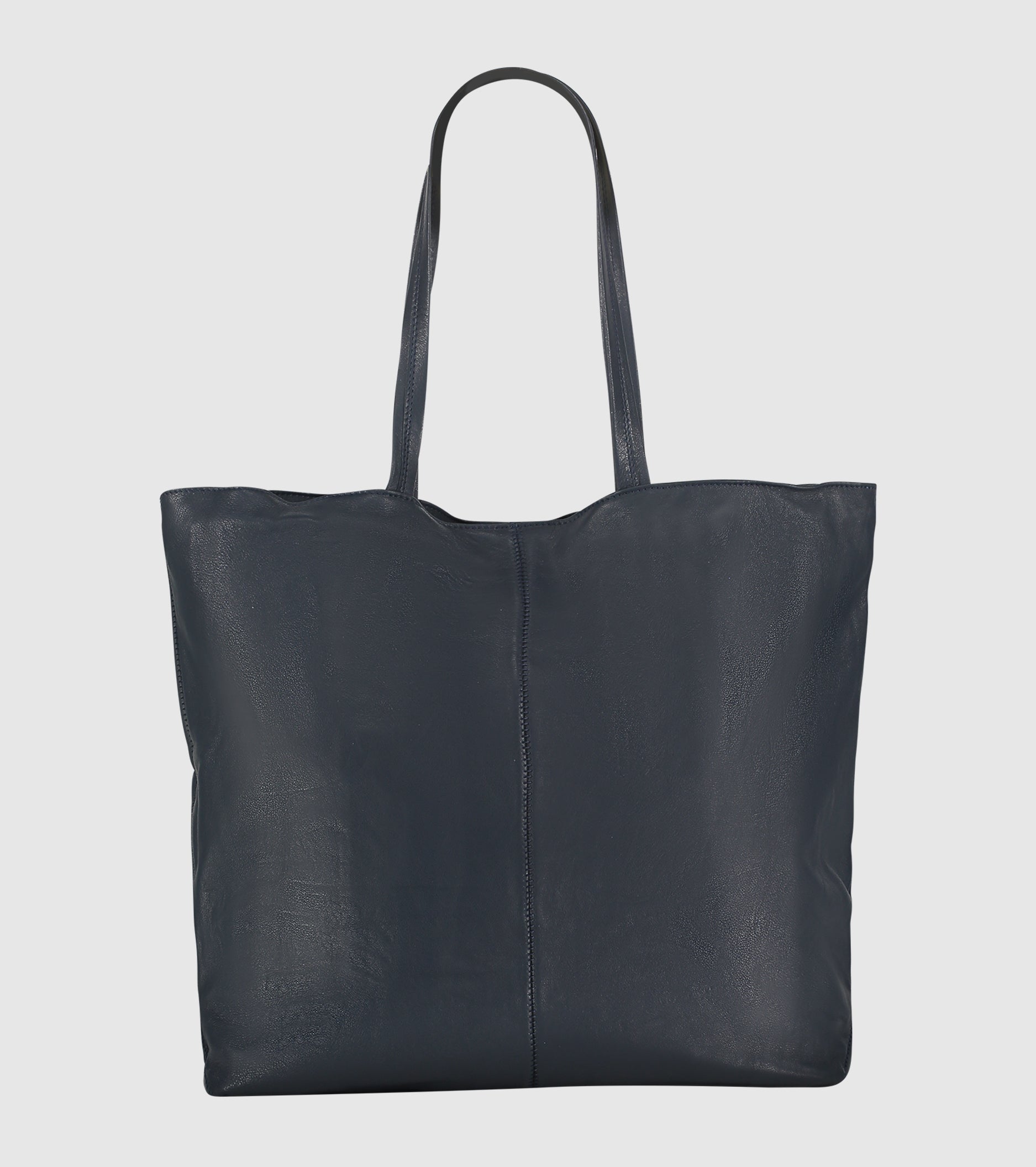 Borsa shopping con patch logata blu