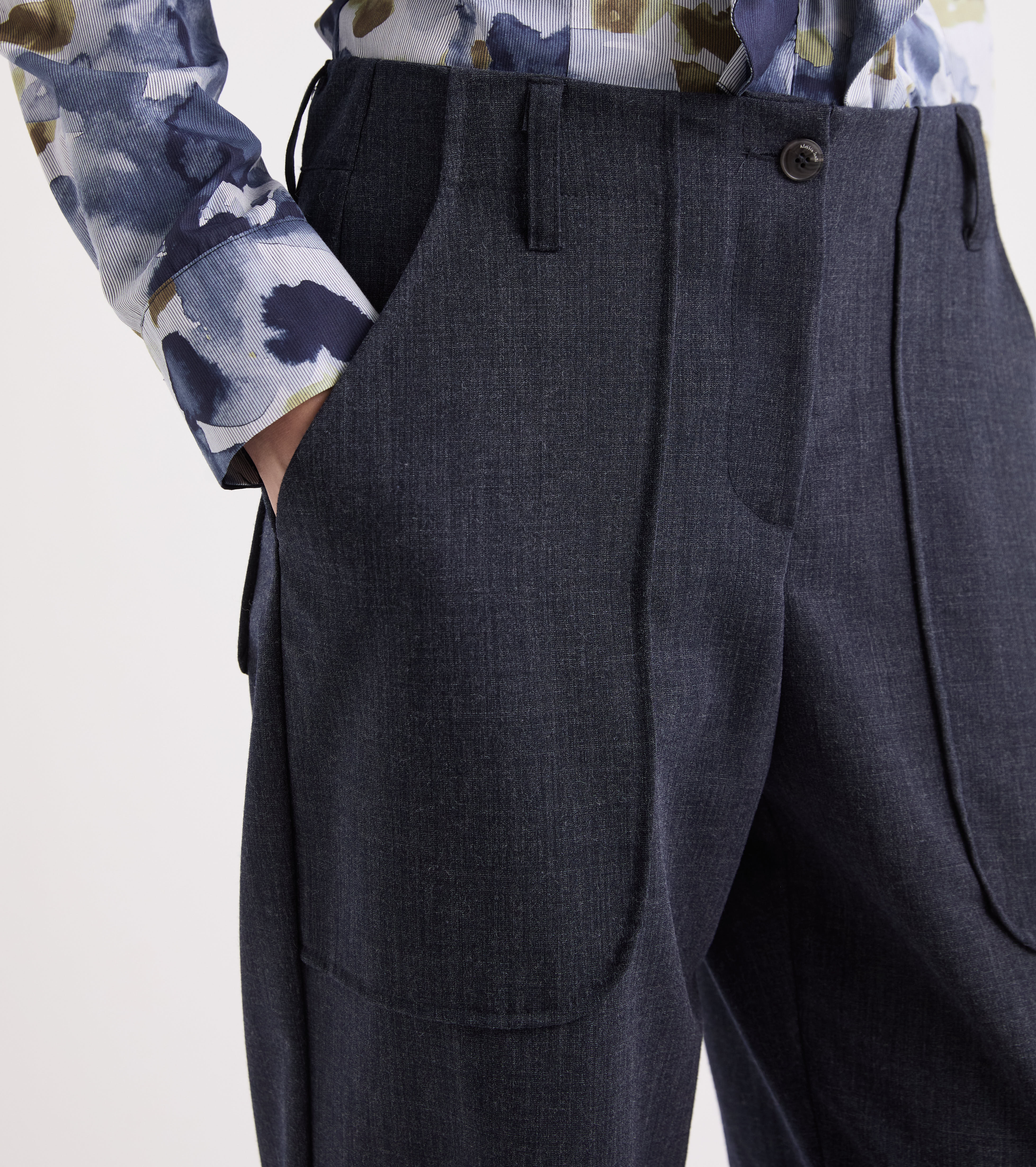 Pantaloni stretch in viscosa