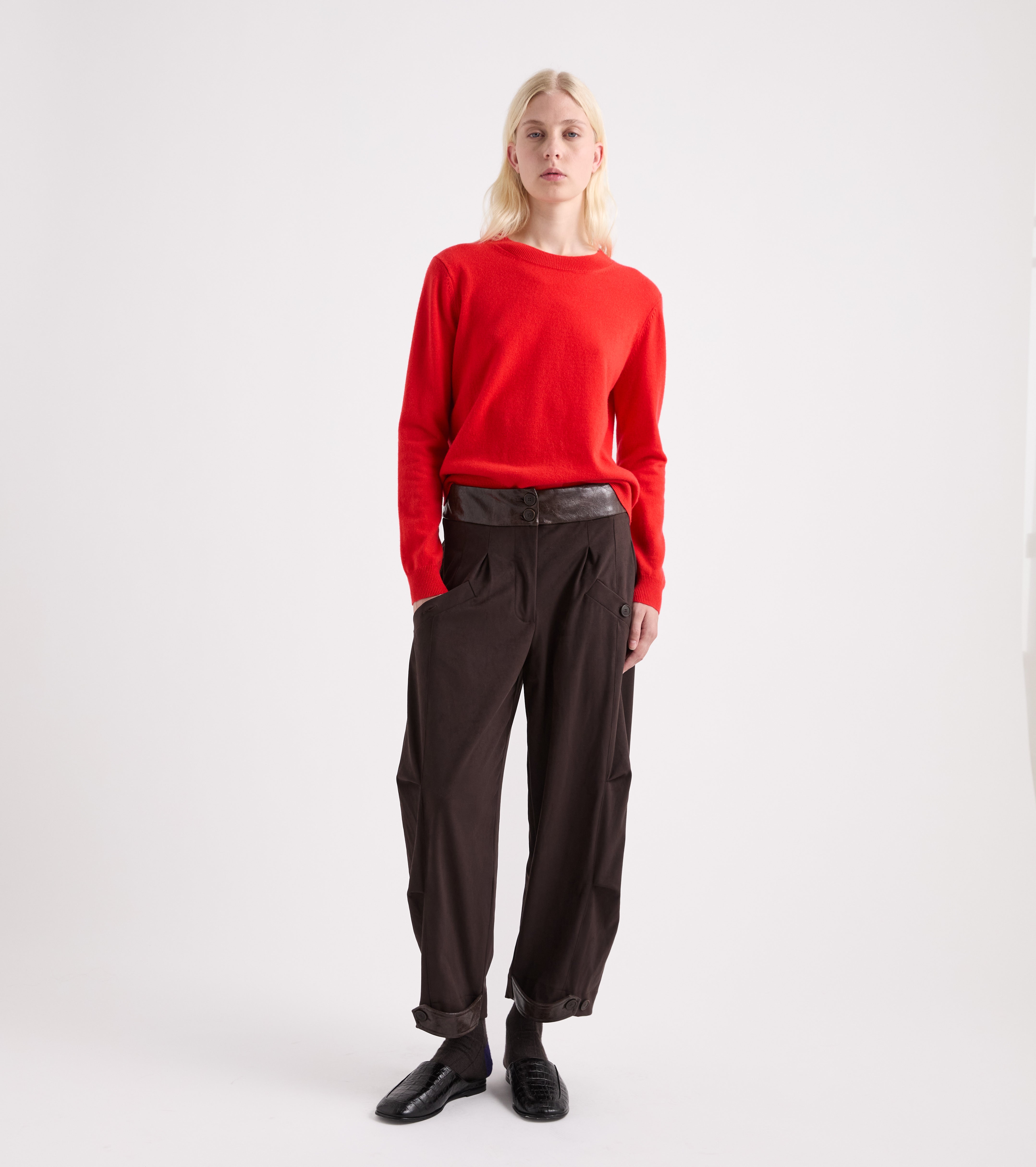 Pantaloni balloon con pinces