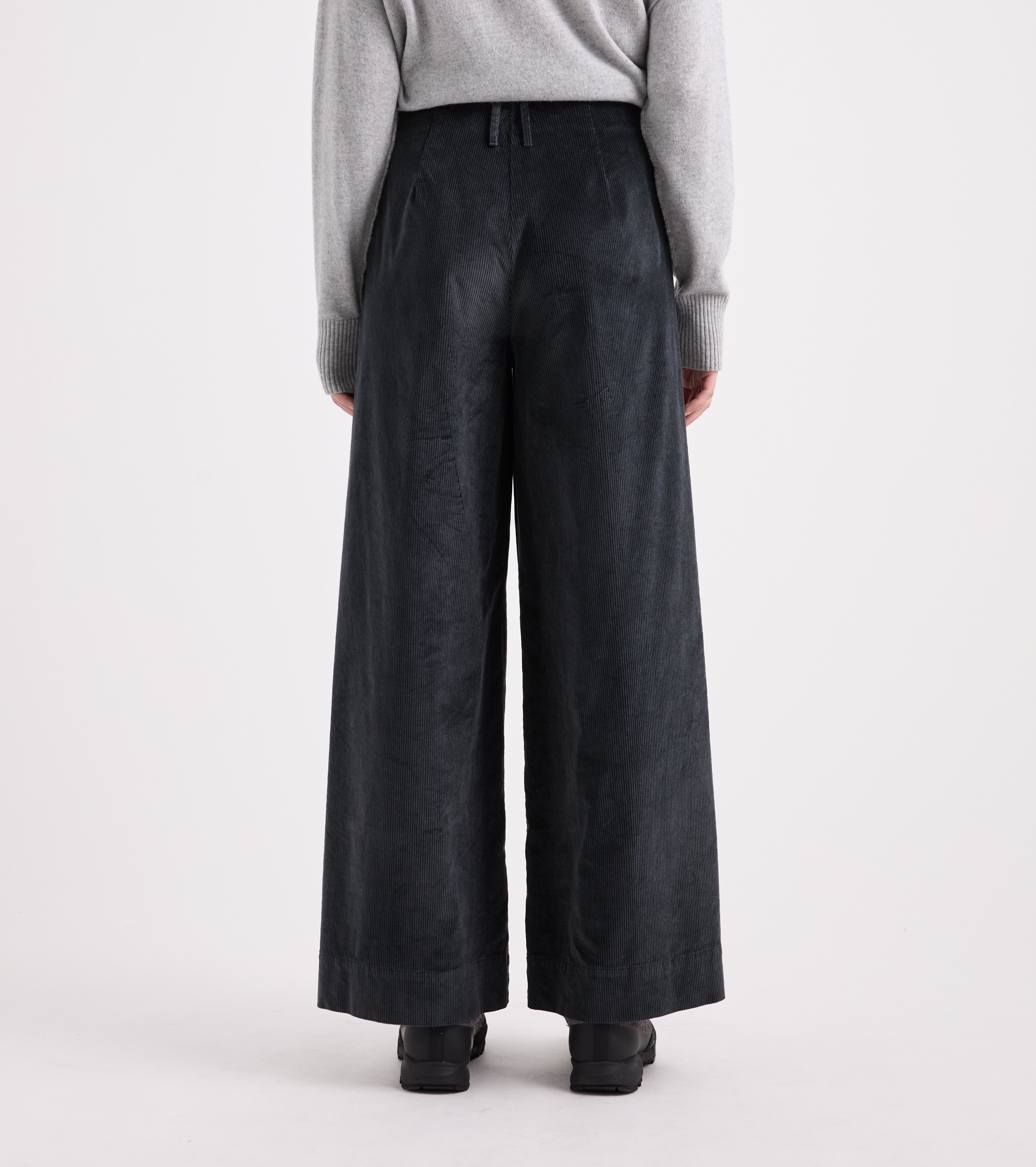 Pantaloni a palazzo in velluto di cotone multicolor