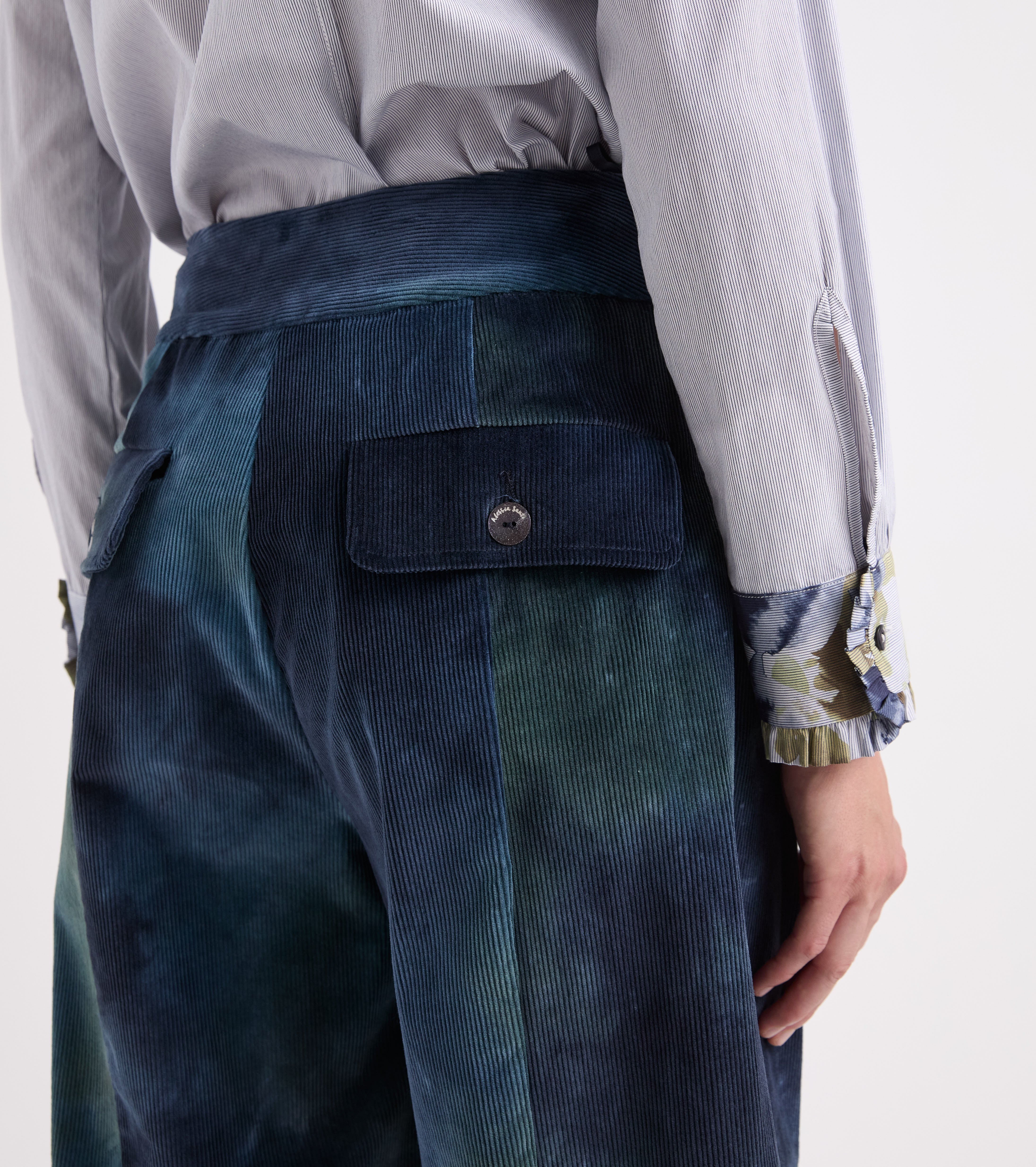 Pantaloni cropped in cotone multicolor multicolor