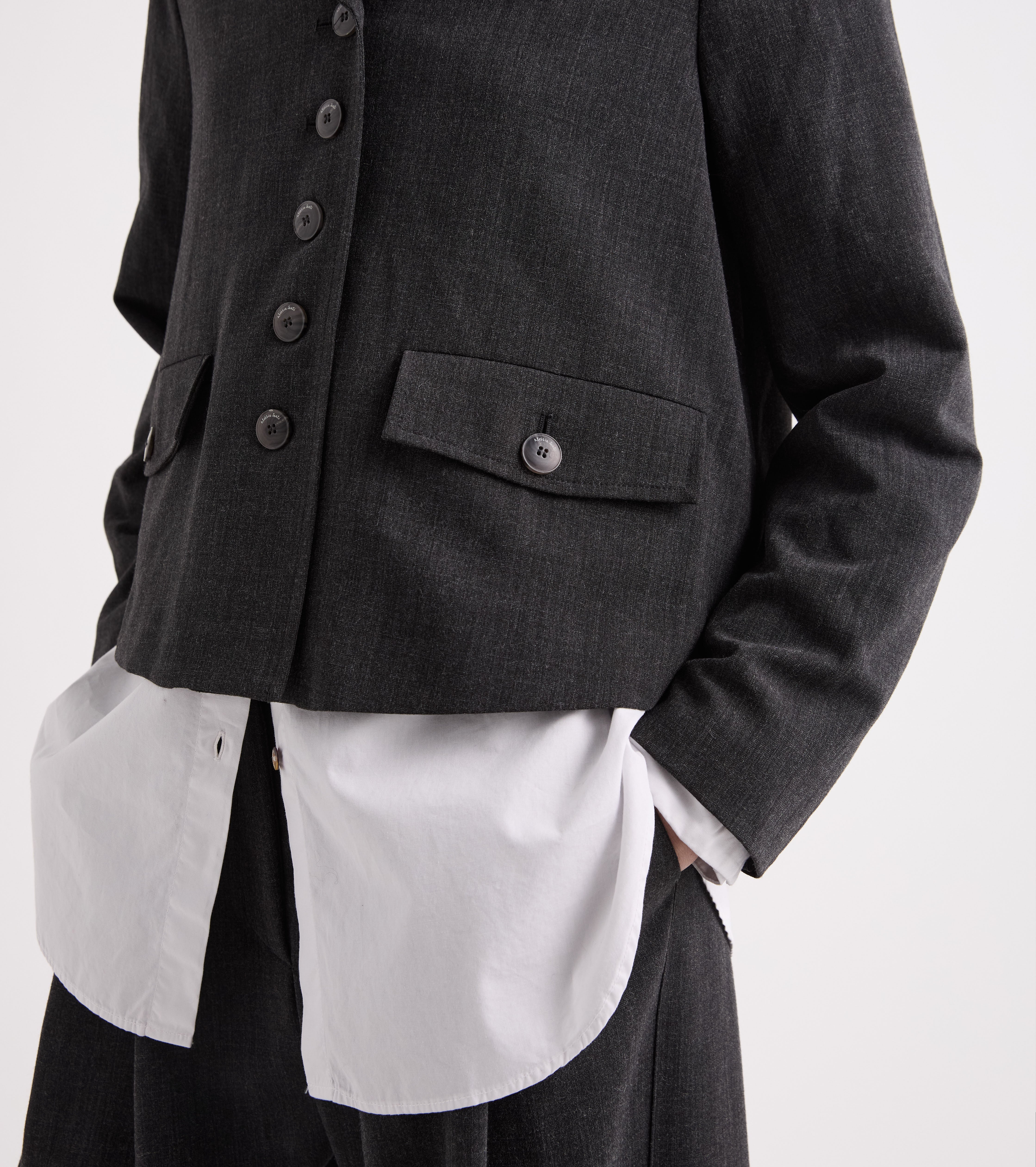 Giacca monopetto in viscosa stretch marrone