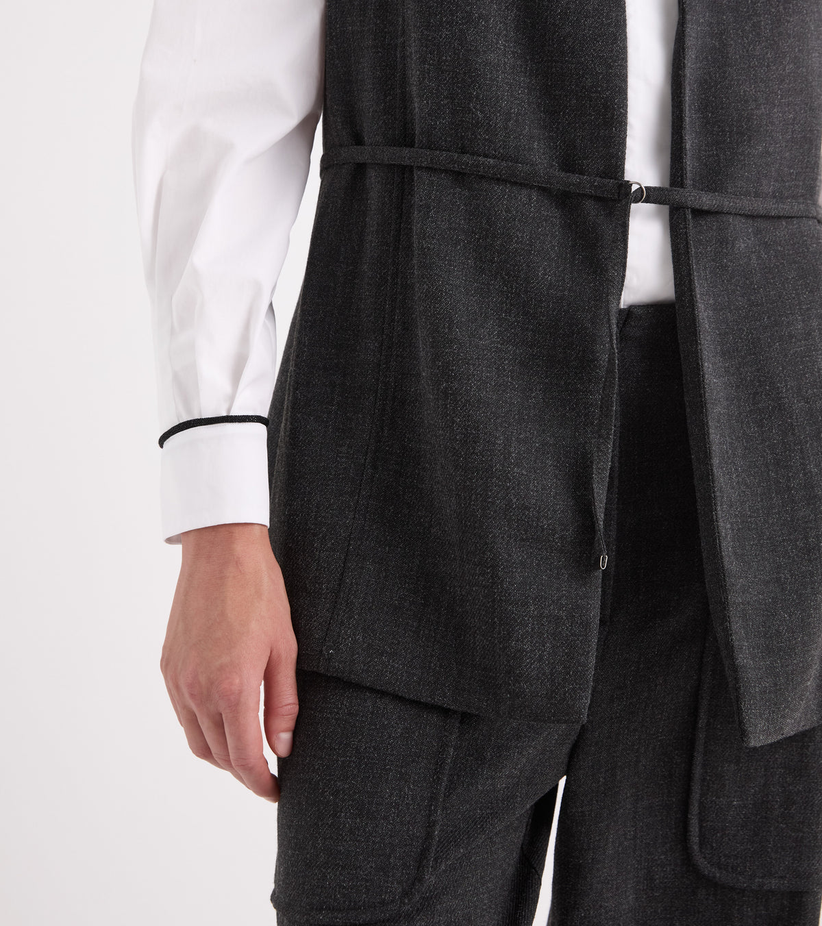Gilet in viscosa stretch nero