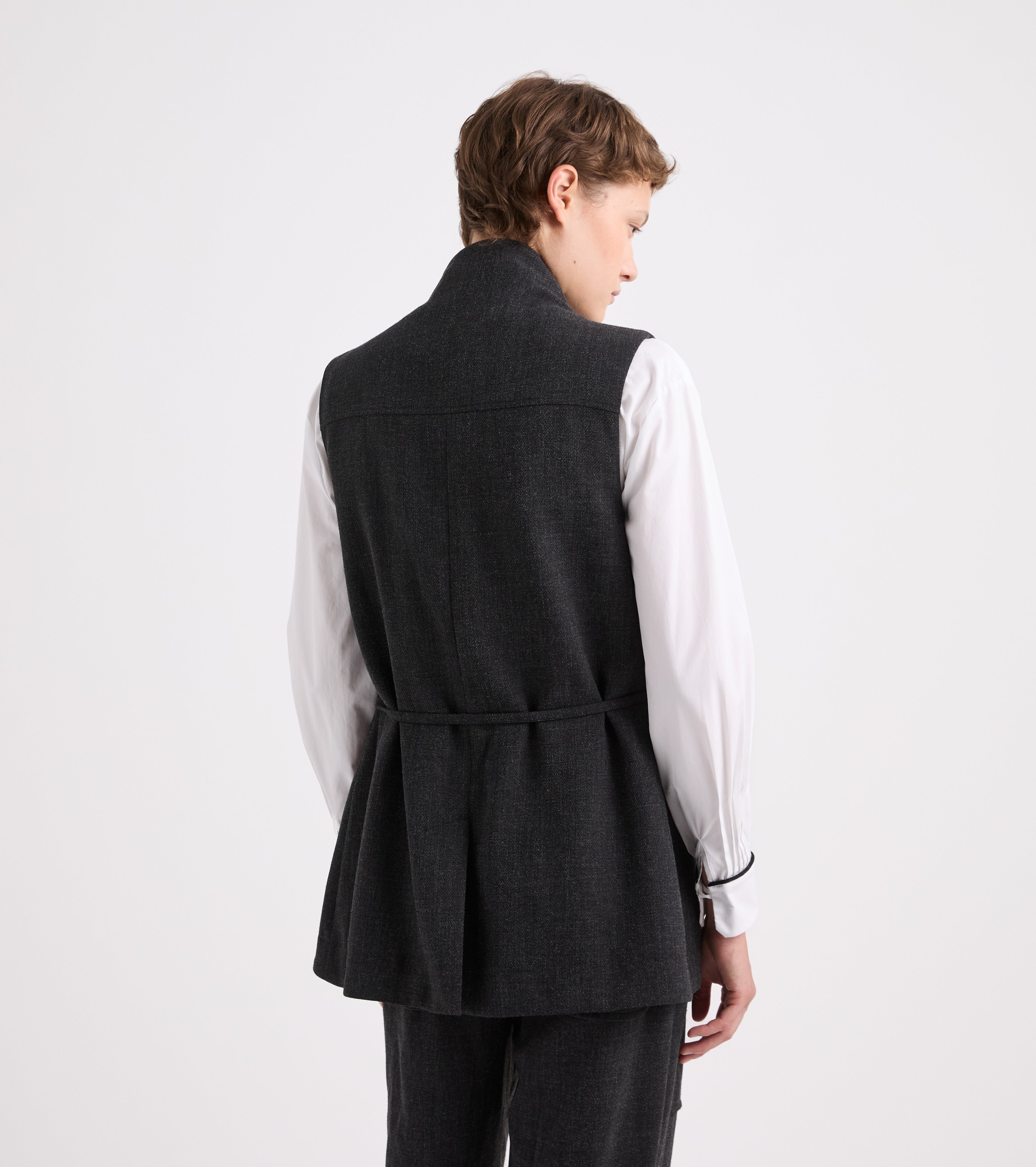 Gilet in viscosa stretch nero