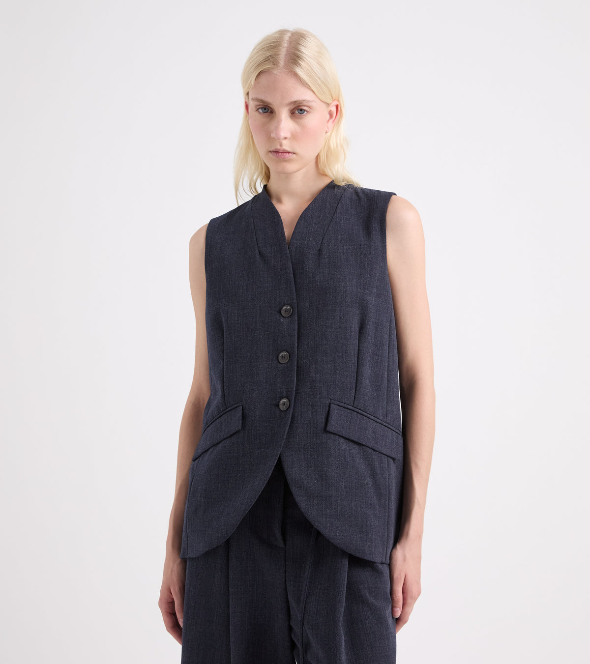 Gilet stretch con scollo a V bordeaux