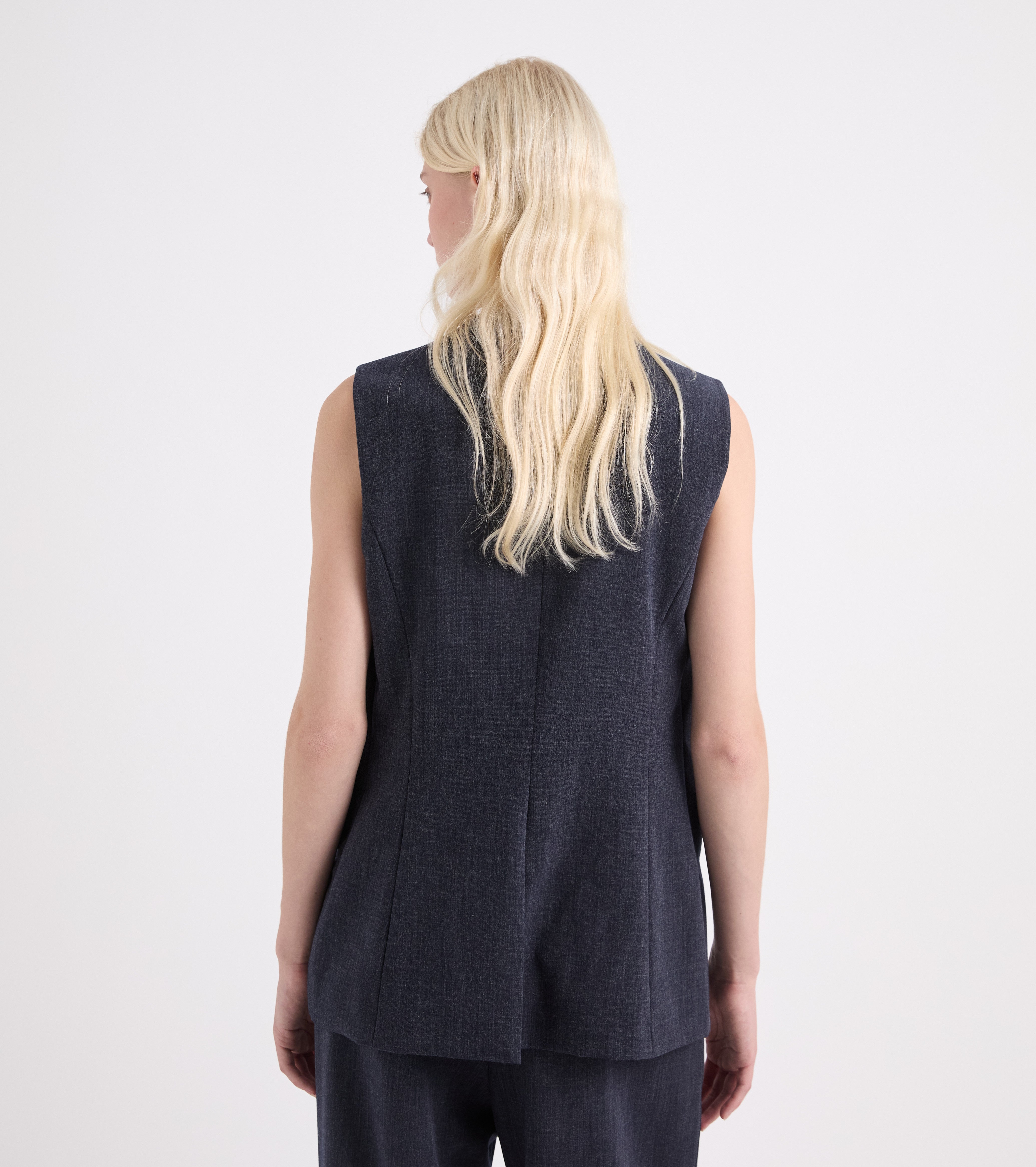 Gilet stretch con scollo a V bordeaux