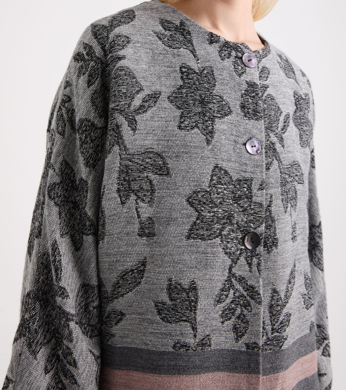 Giacca jacquard con bottoni blue