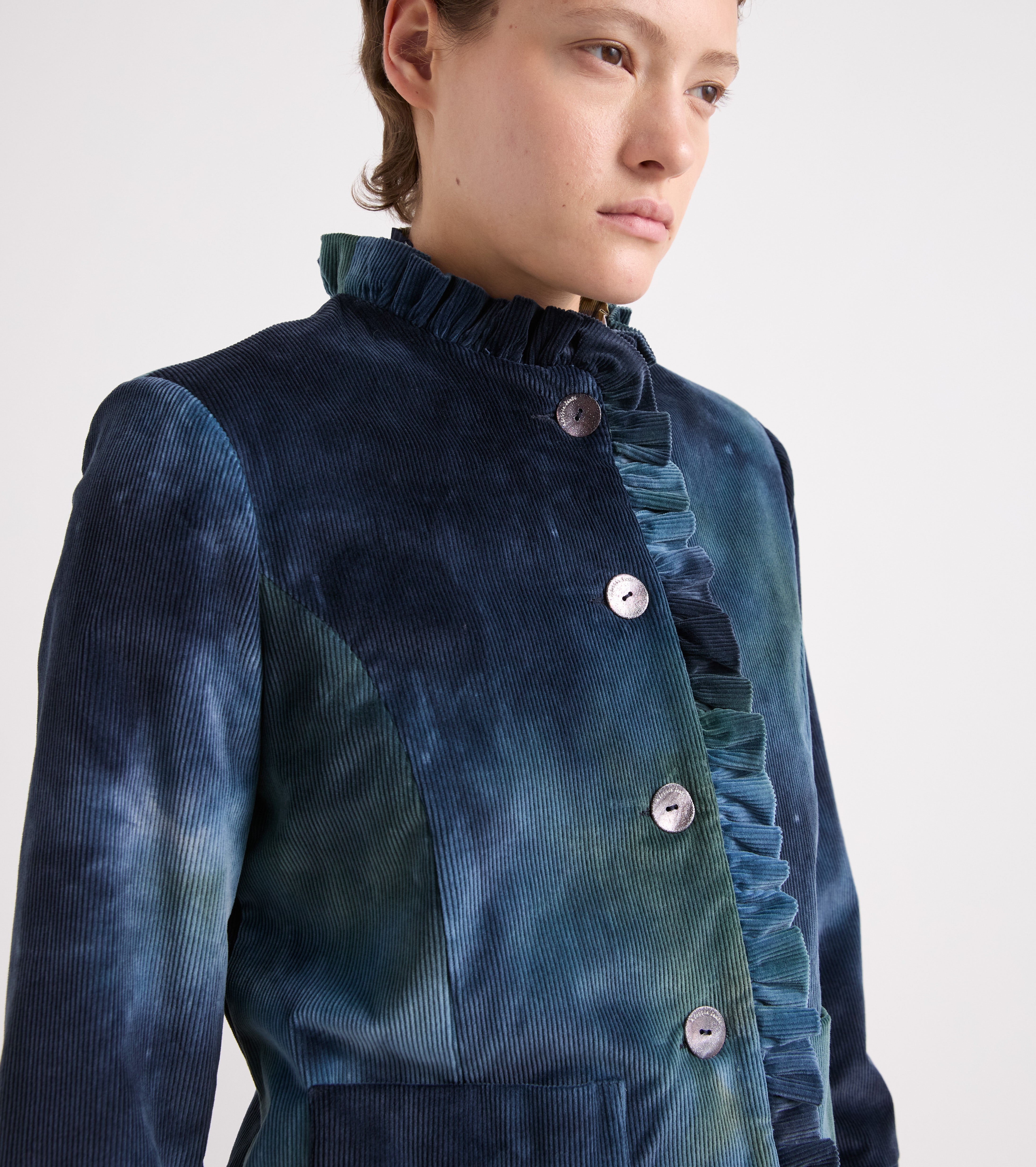 Multicoloured jacket in a multicoloured cotton blend