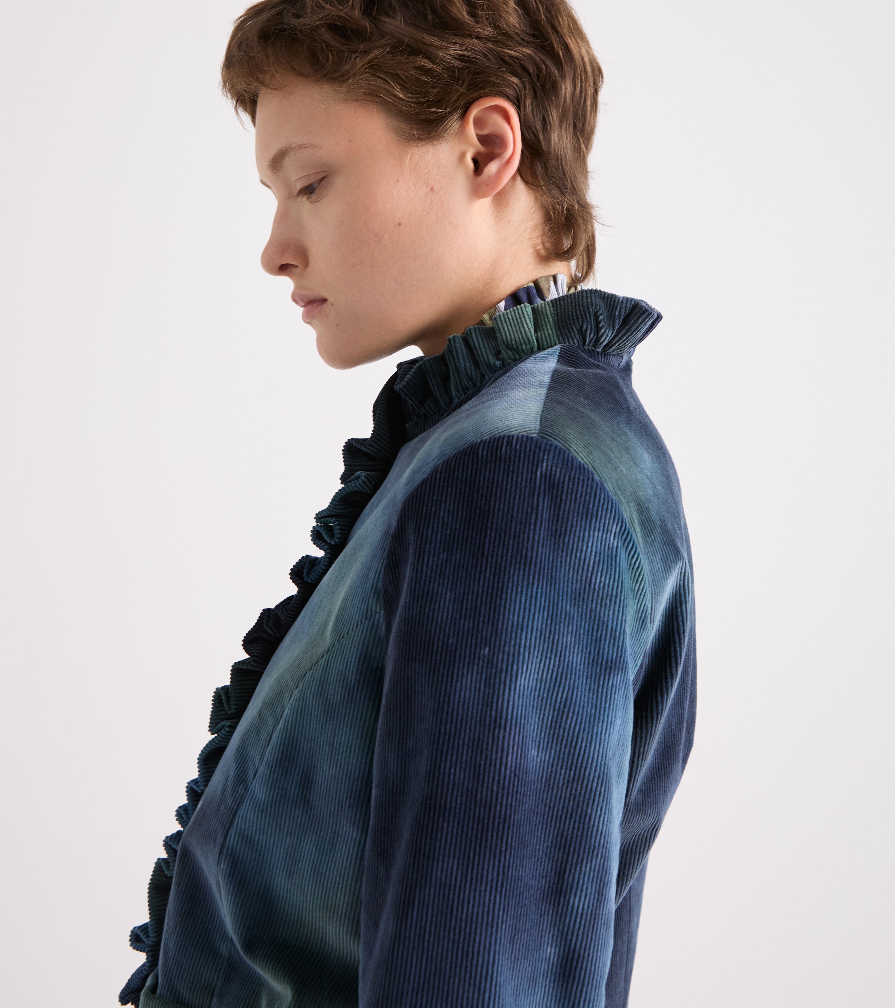 Multicoloured jacket in a multicoloured cotton blend