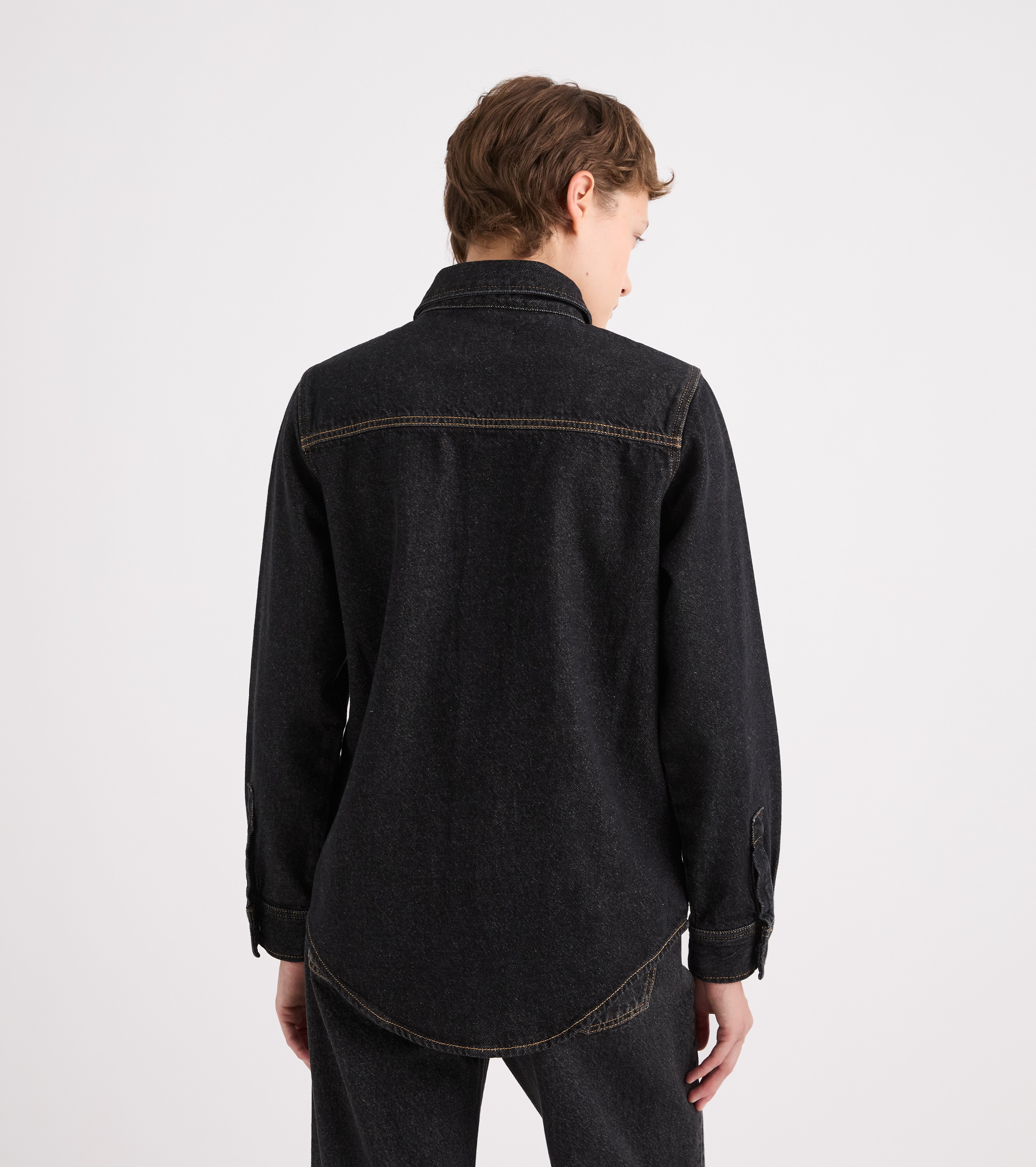 Chaqueta tipo overshirt de algodón con bolsillos