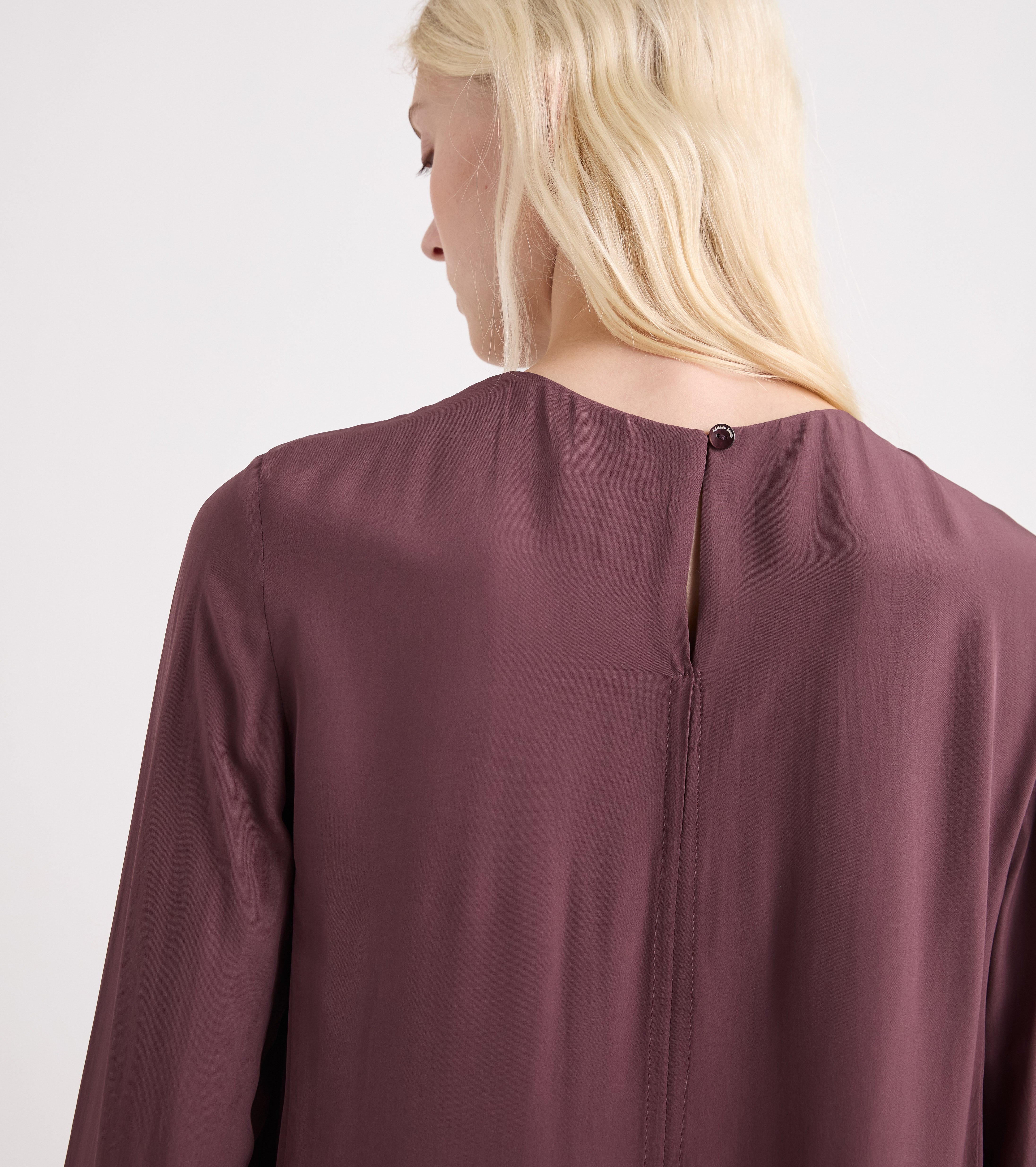 Viskosebluse med drapering i farven »succo«