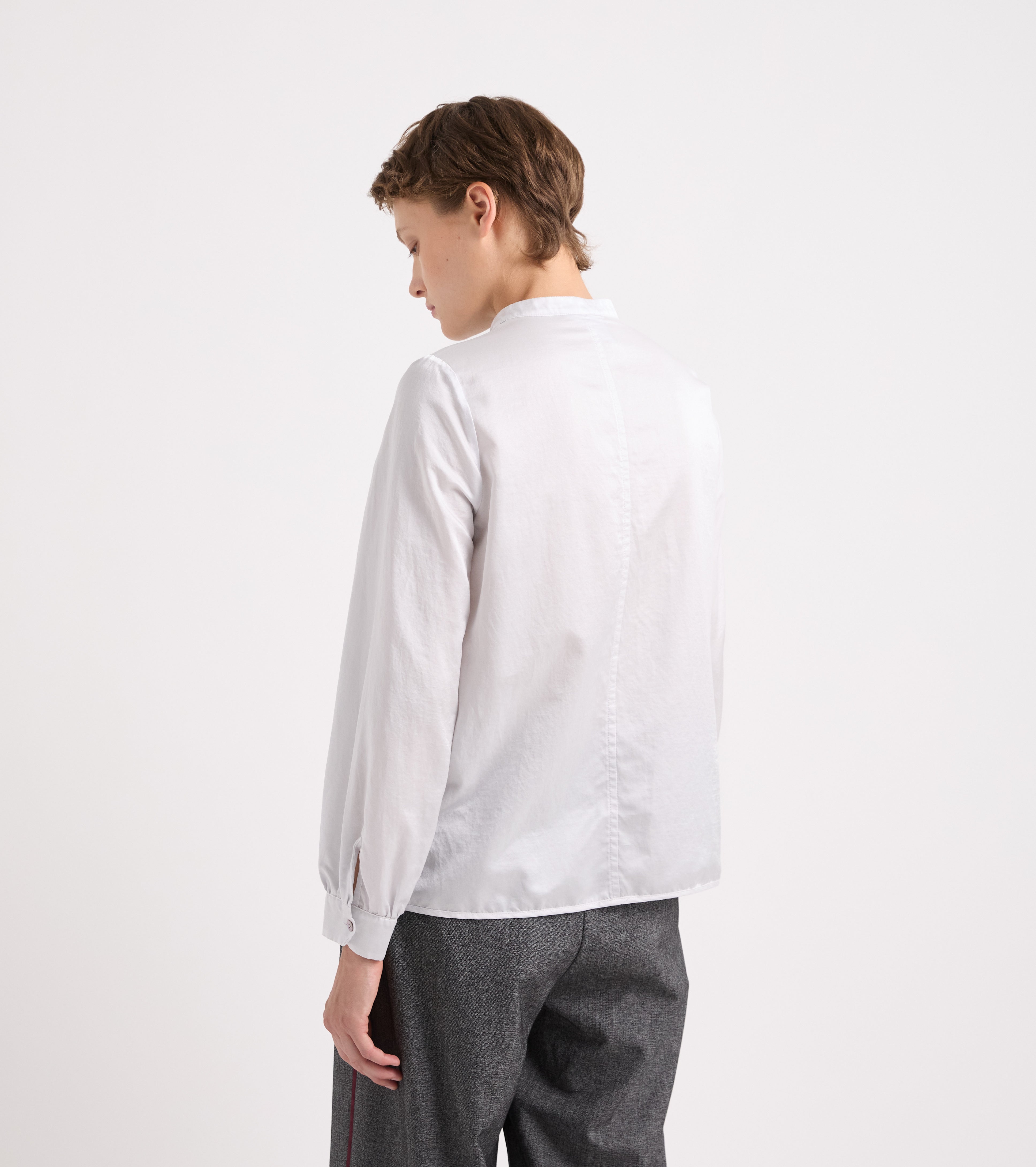 Camisa de mezcla de algodón con bordados de mármol