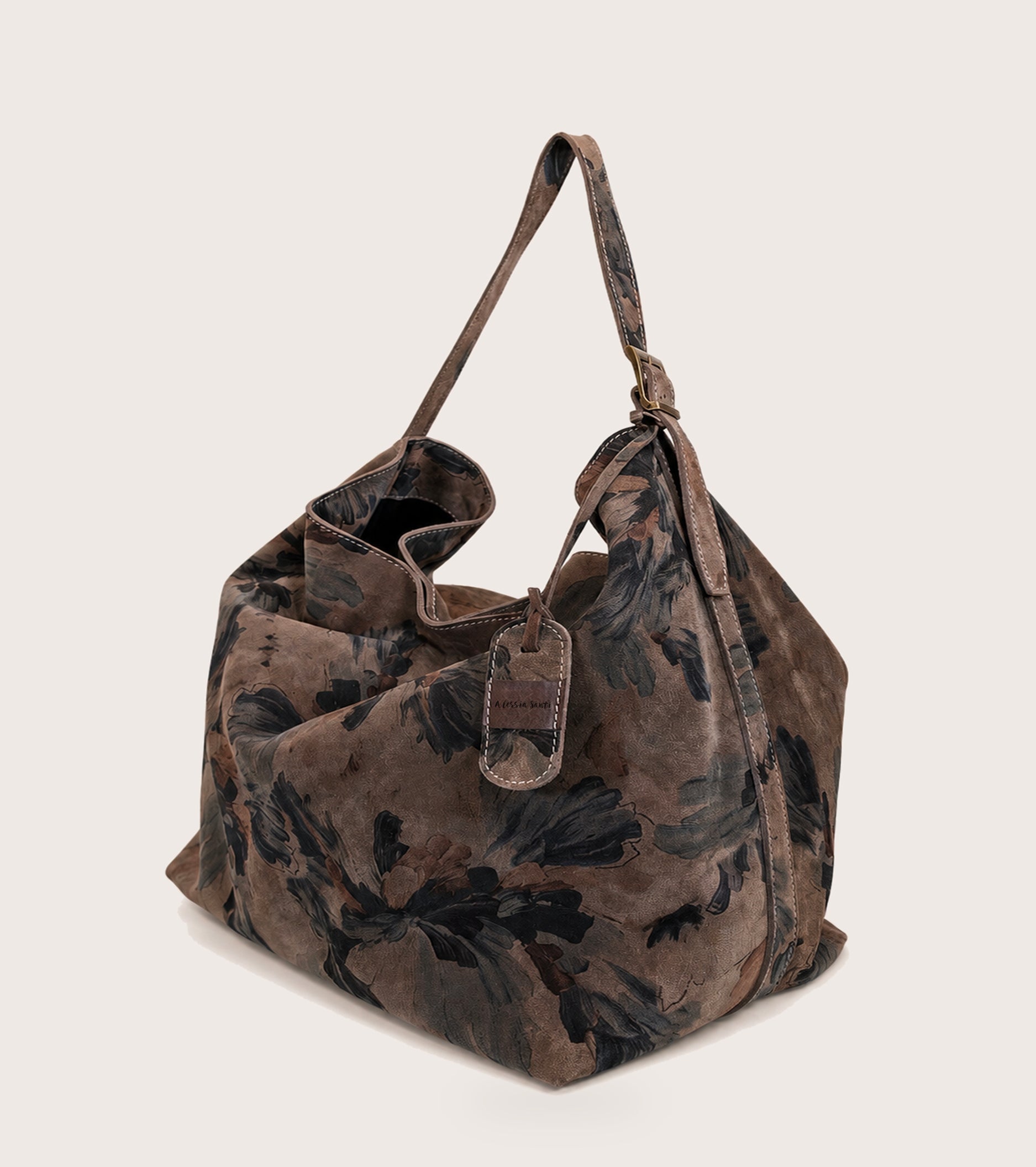 Bolso de hombro con estampado floral multicolor