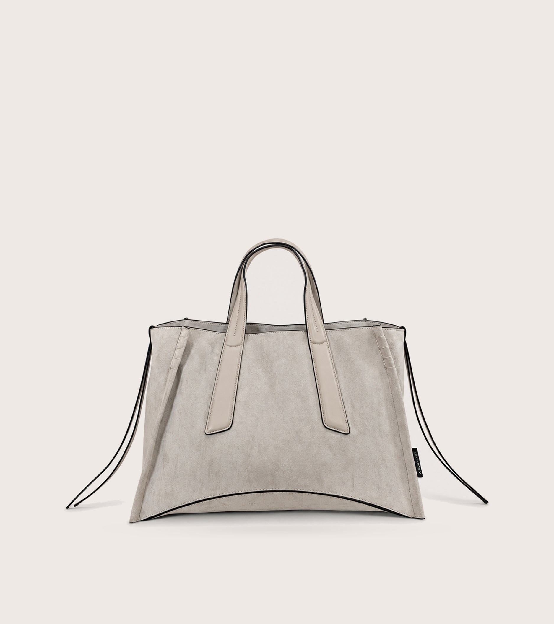Shoppingtaske i imiteret ruskind i farven »sale«