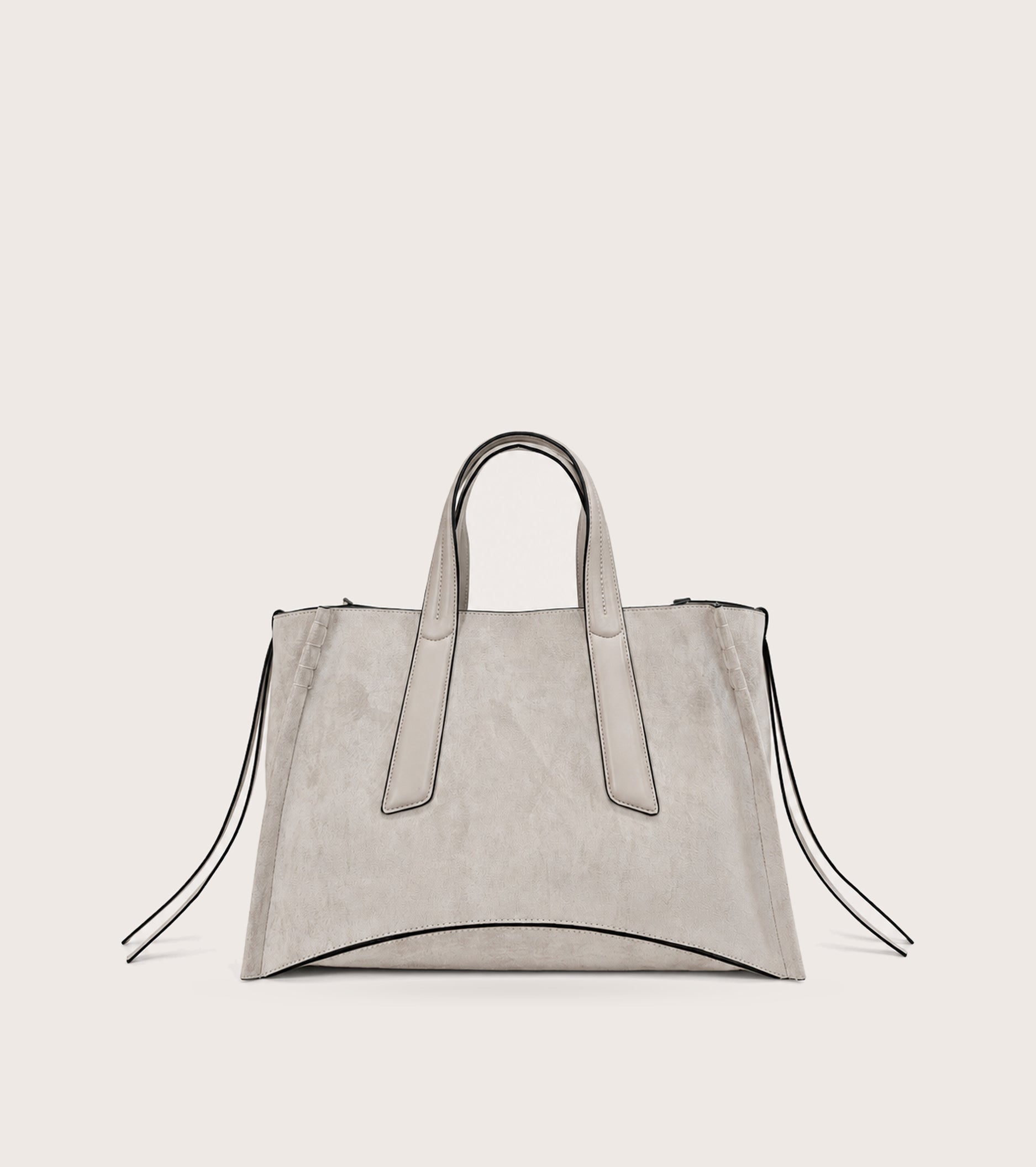 Shoppingtaske i imiteret ruskind i farven »sale«