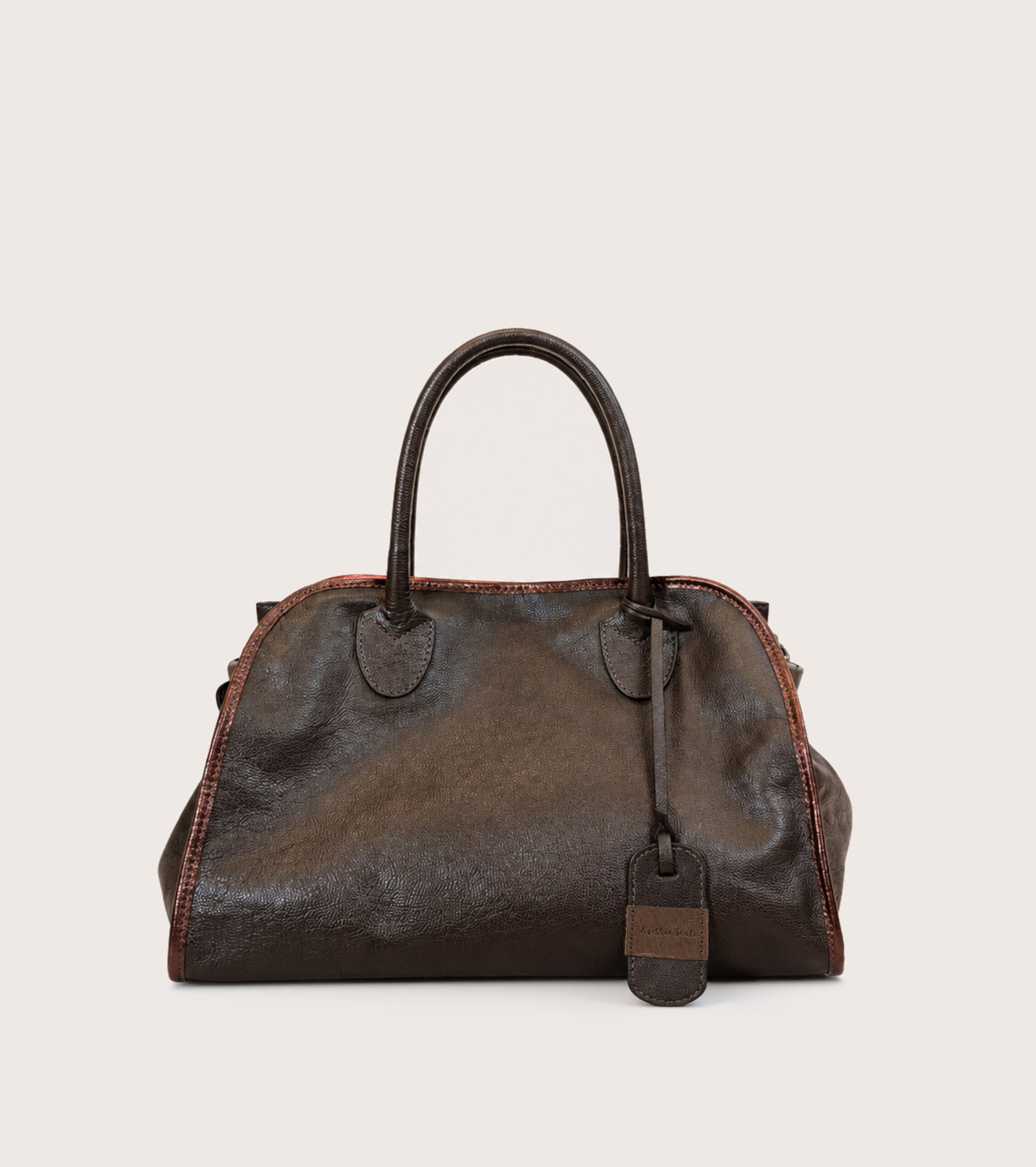 Ebony handbag with shoulder strap